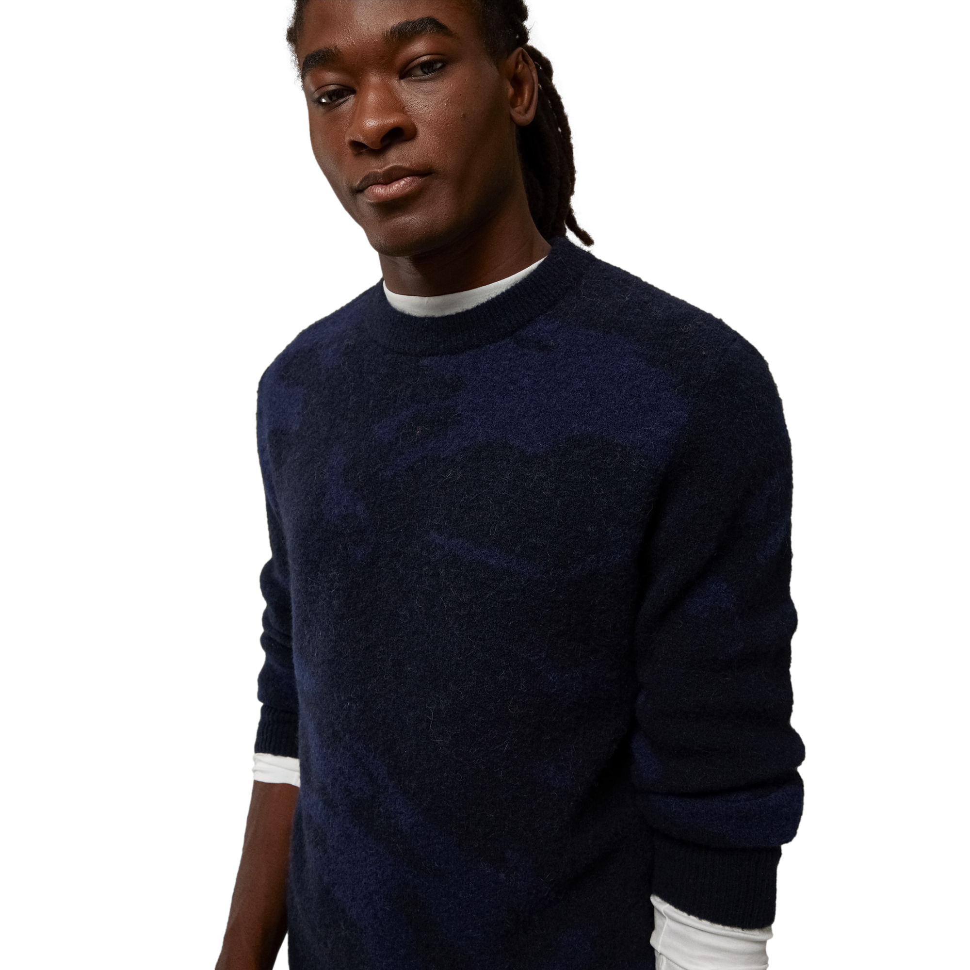 Alpaca Mixed Knit Men's Golf Sweater