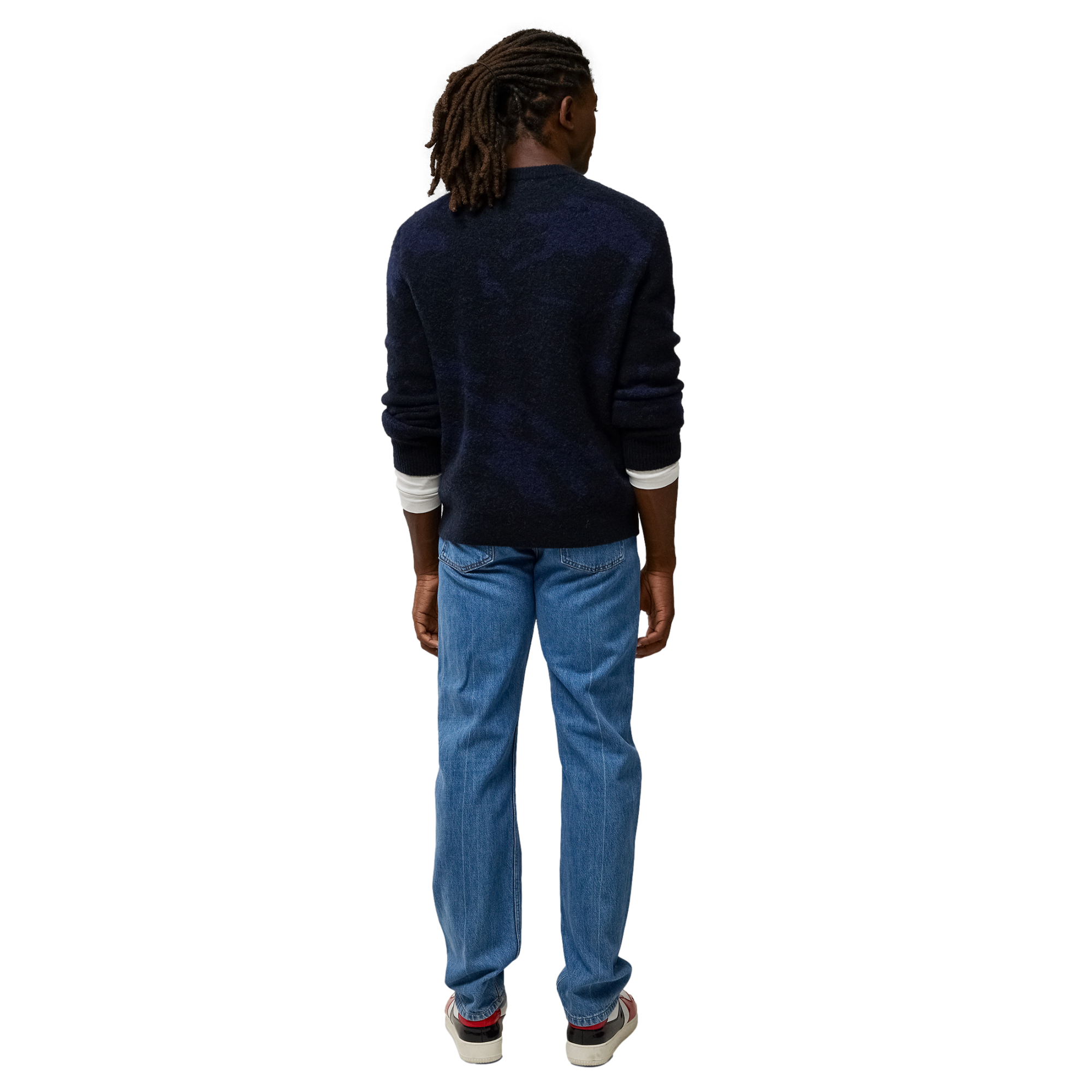 Alpaca Mixed Knit Men's Golf Sweater