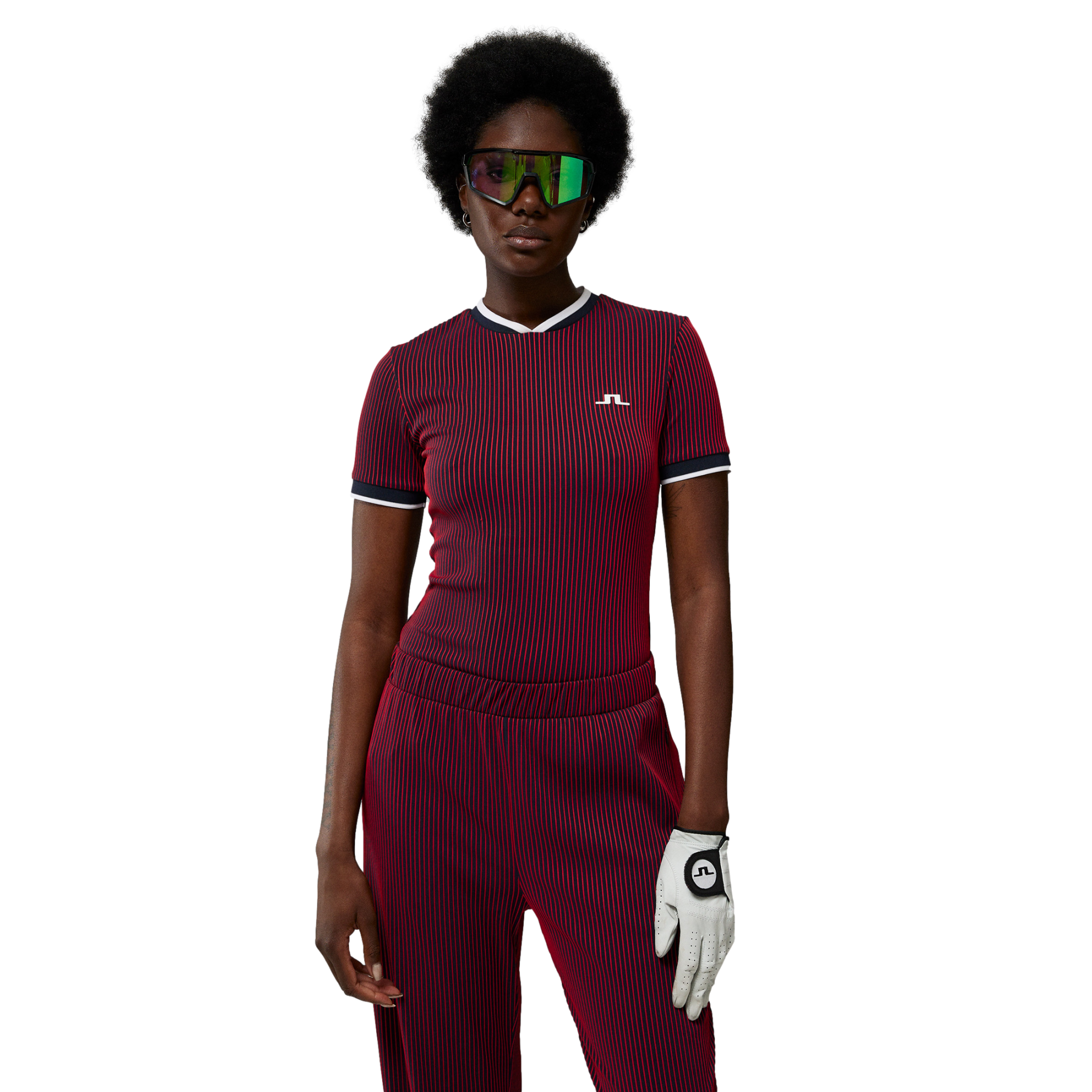 Parvin Texture Women's Short Sleeve Golf Polo Shirt