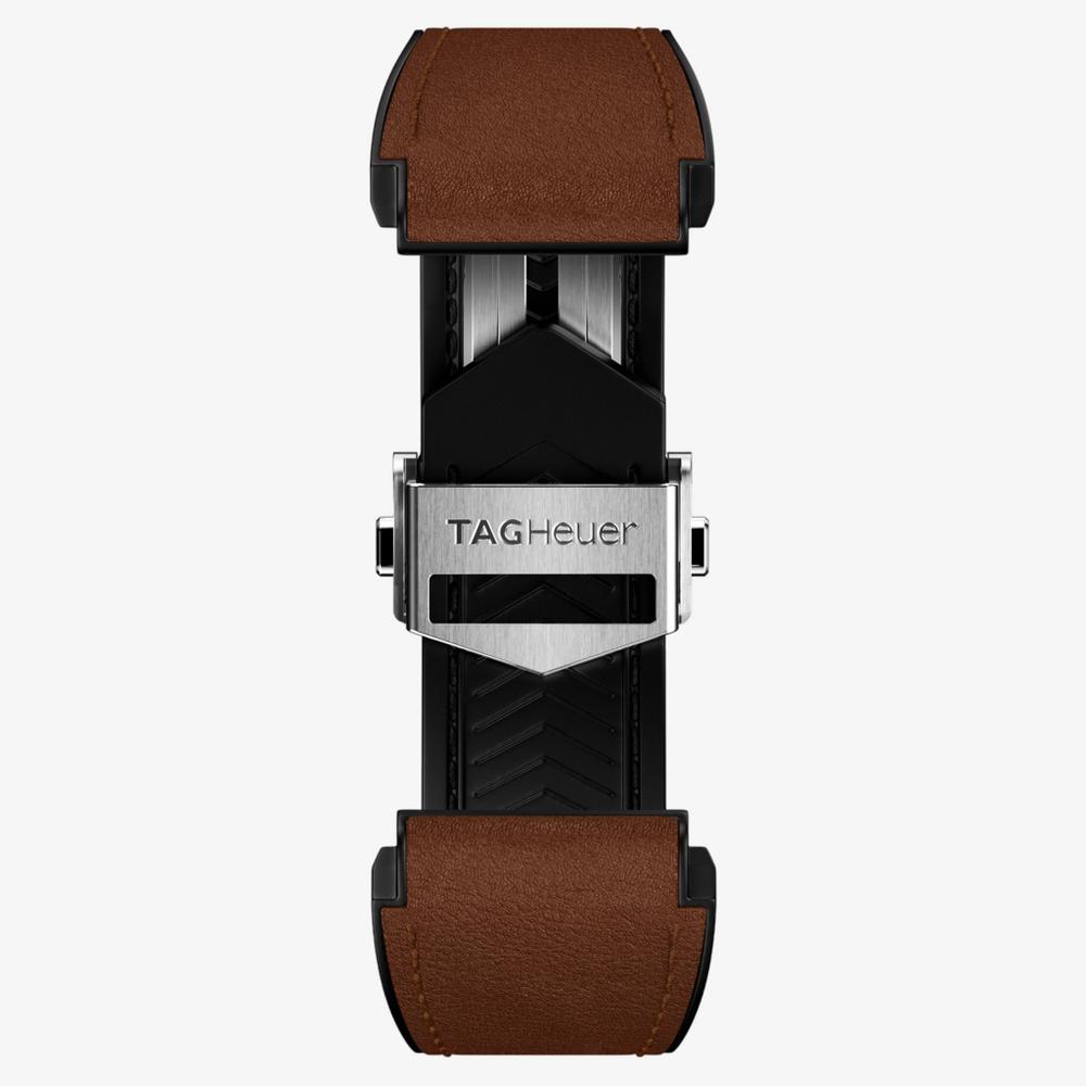 Connected Calibre E4 45MM Leather Watch Strap