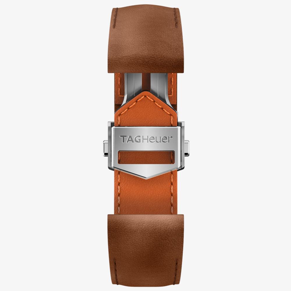 Connected Calibre E4 42MM Leather Watch Strap