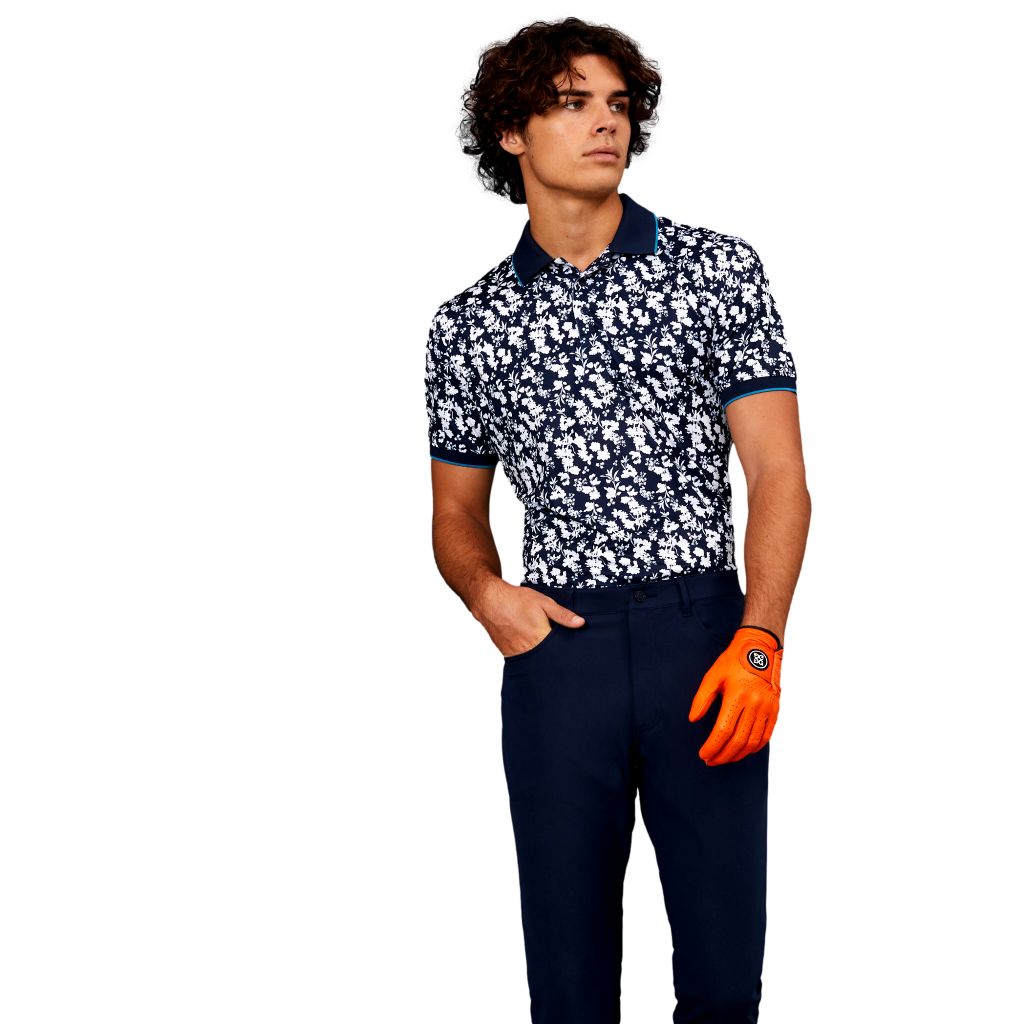 Blossom Men's Short Sleeve Golf Polo Shirt