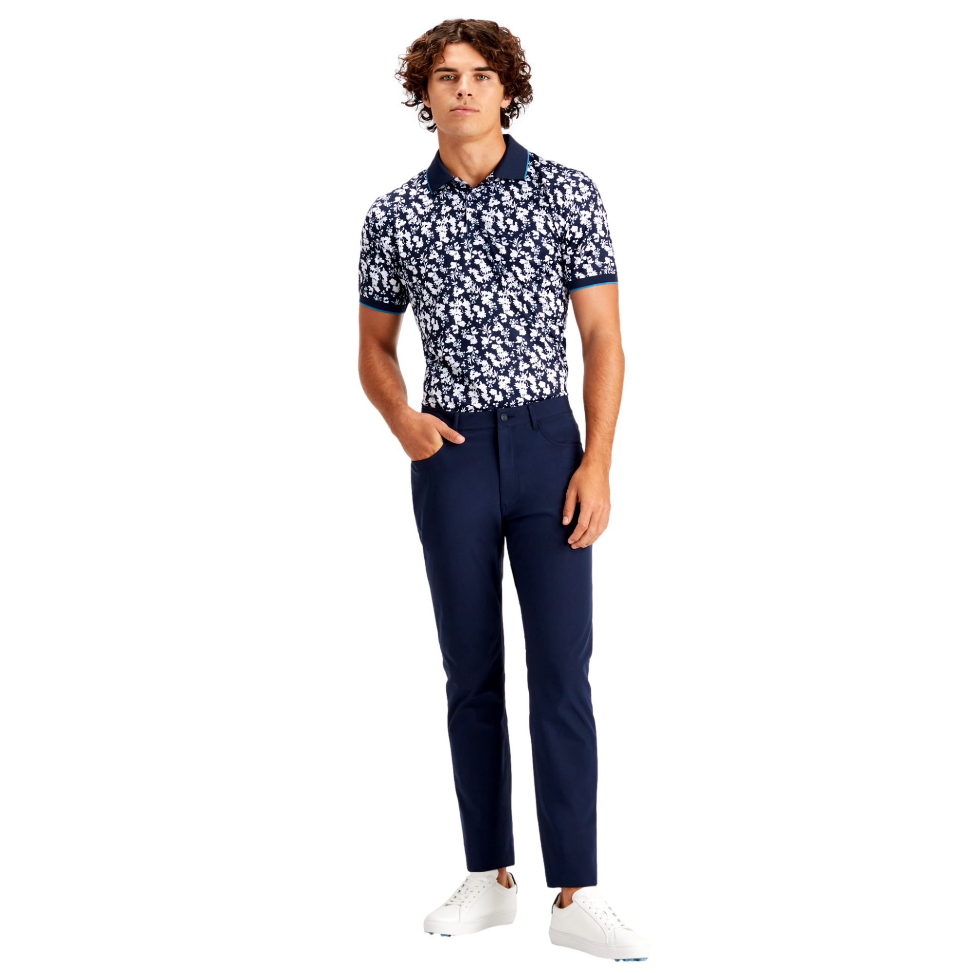Blossom Men's Short Sleeve Golf Polo Shirt