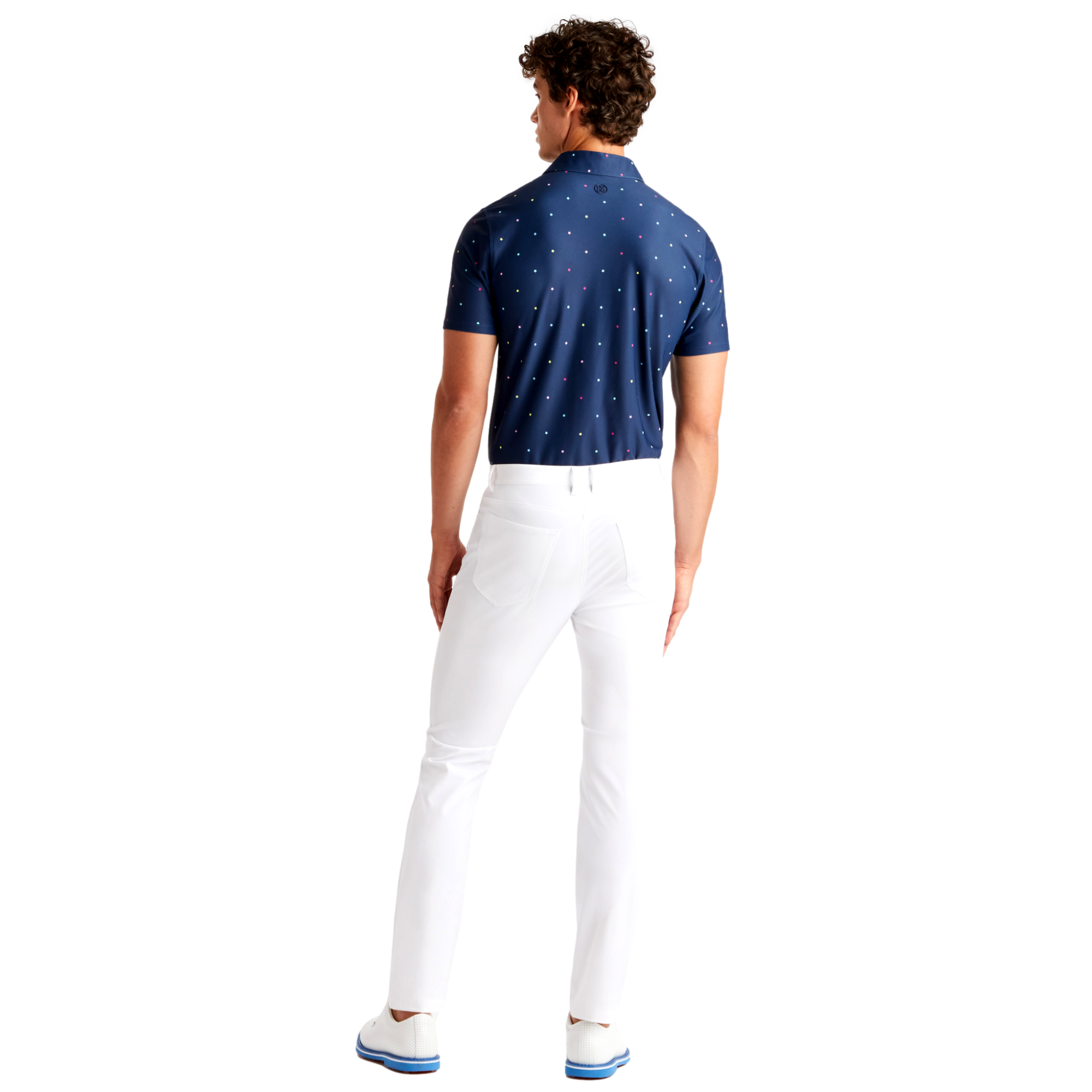 Stars Men's Short Sleeve Golf Polo Shirt