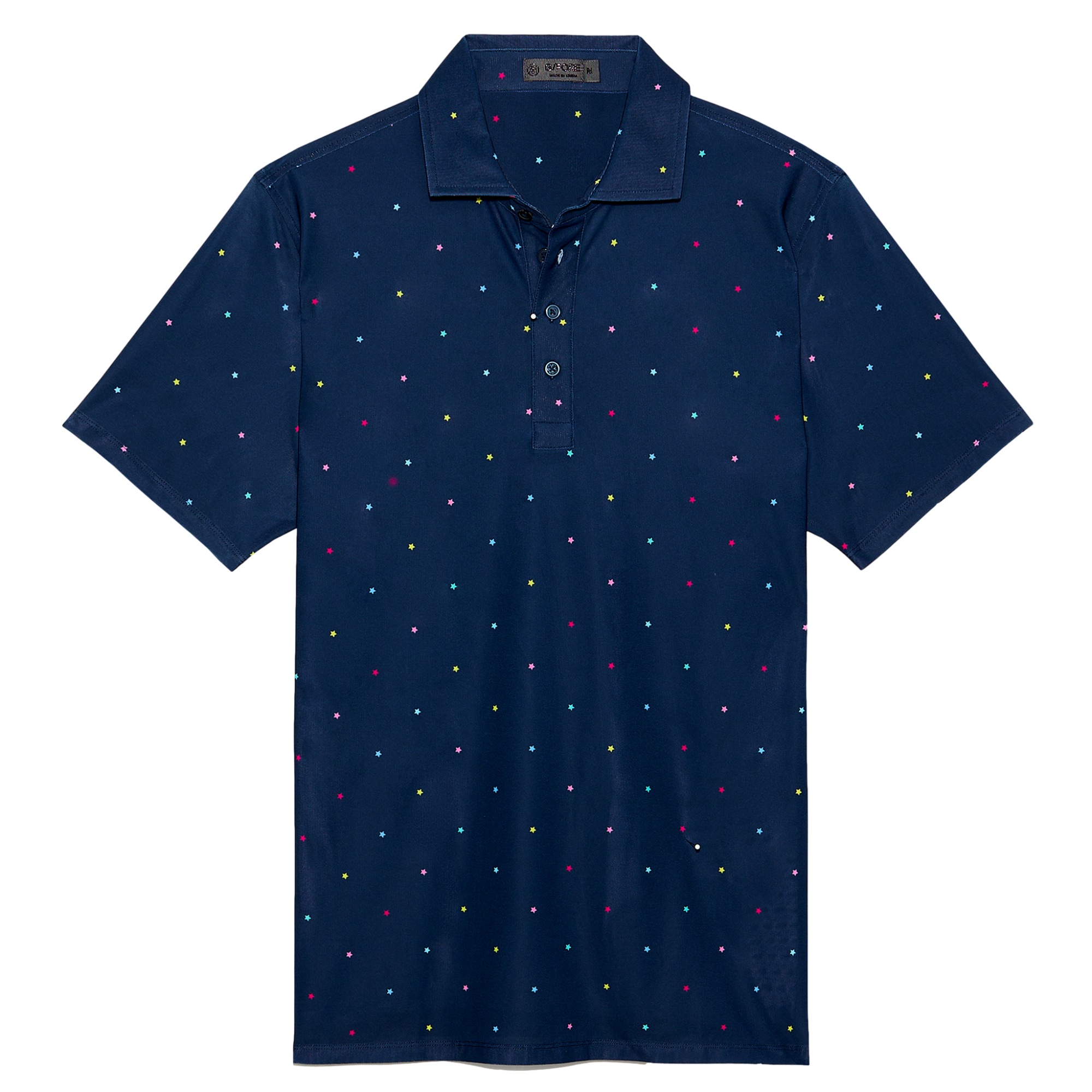 Stars Men's Short Sleeve Golf Polo Shirt