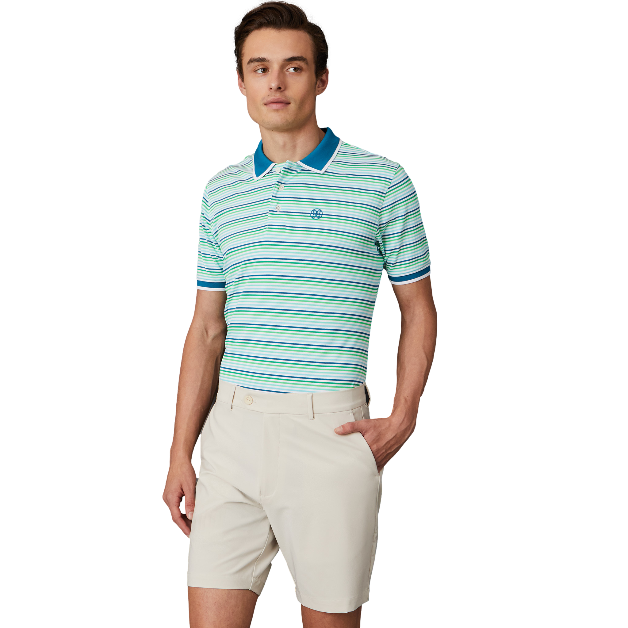Cinque Terre Pique Men's Short Sleeve Golf Polo Shirt