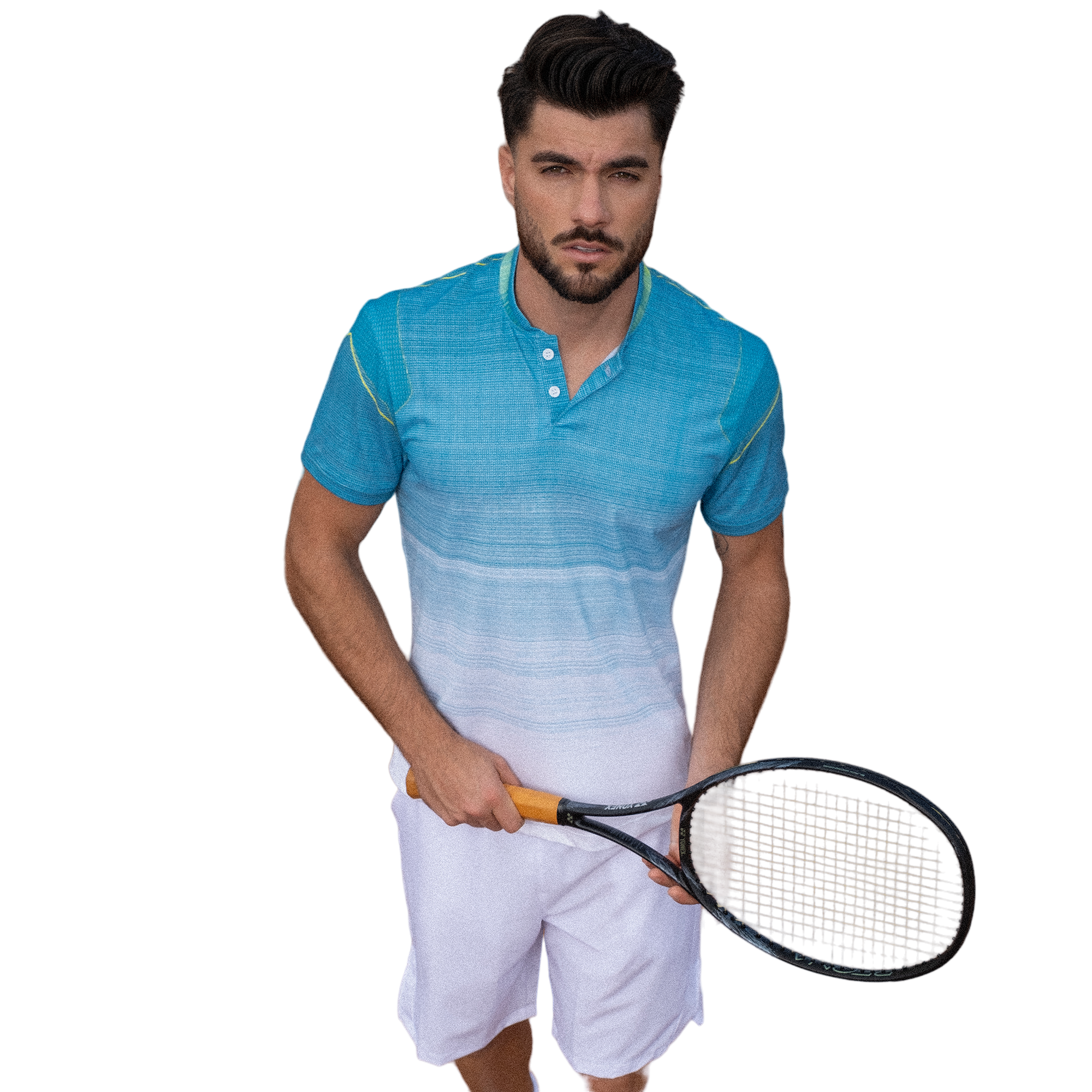 Scuba Ombre Short Sleeve Henley Shirt