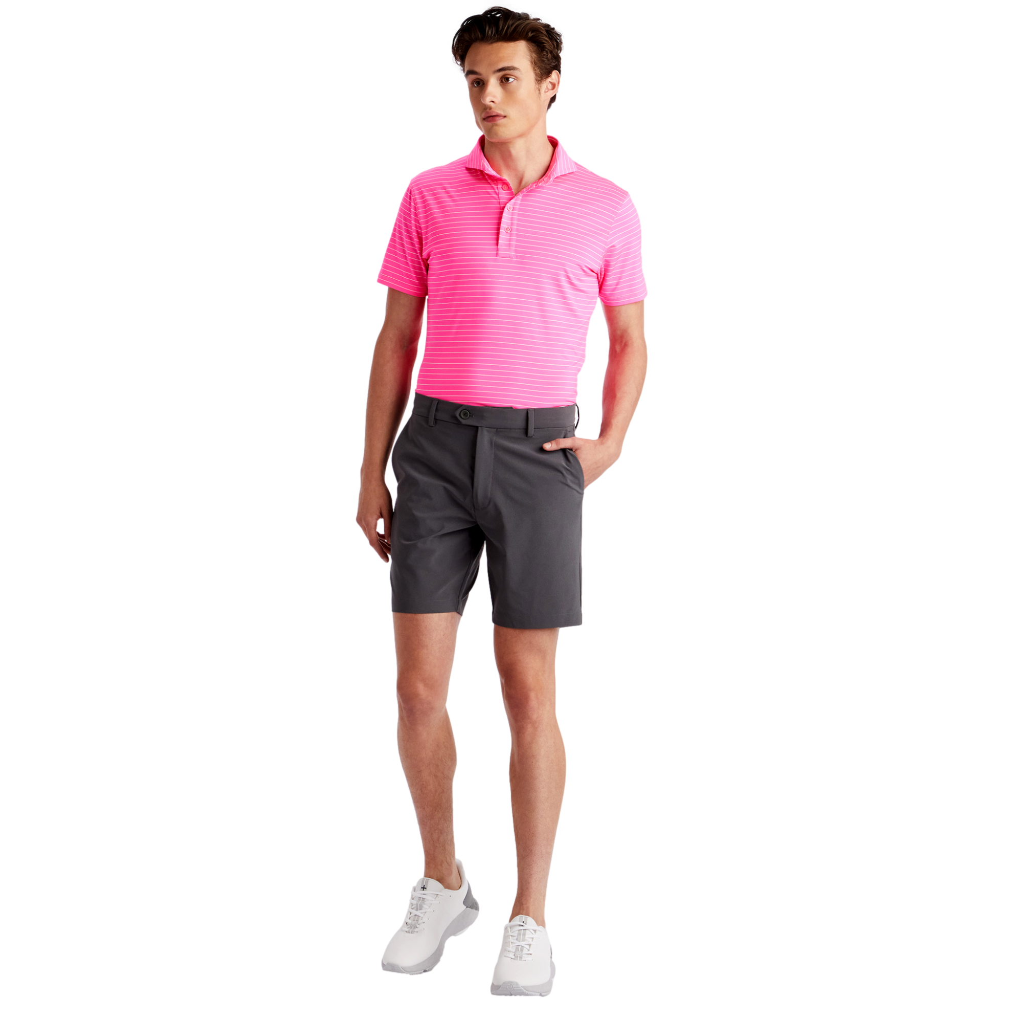 Staple Stripe Men's Short Sleeve Golf Polo Shirt