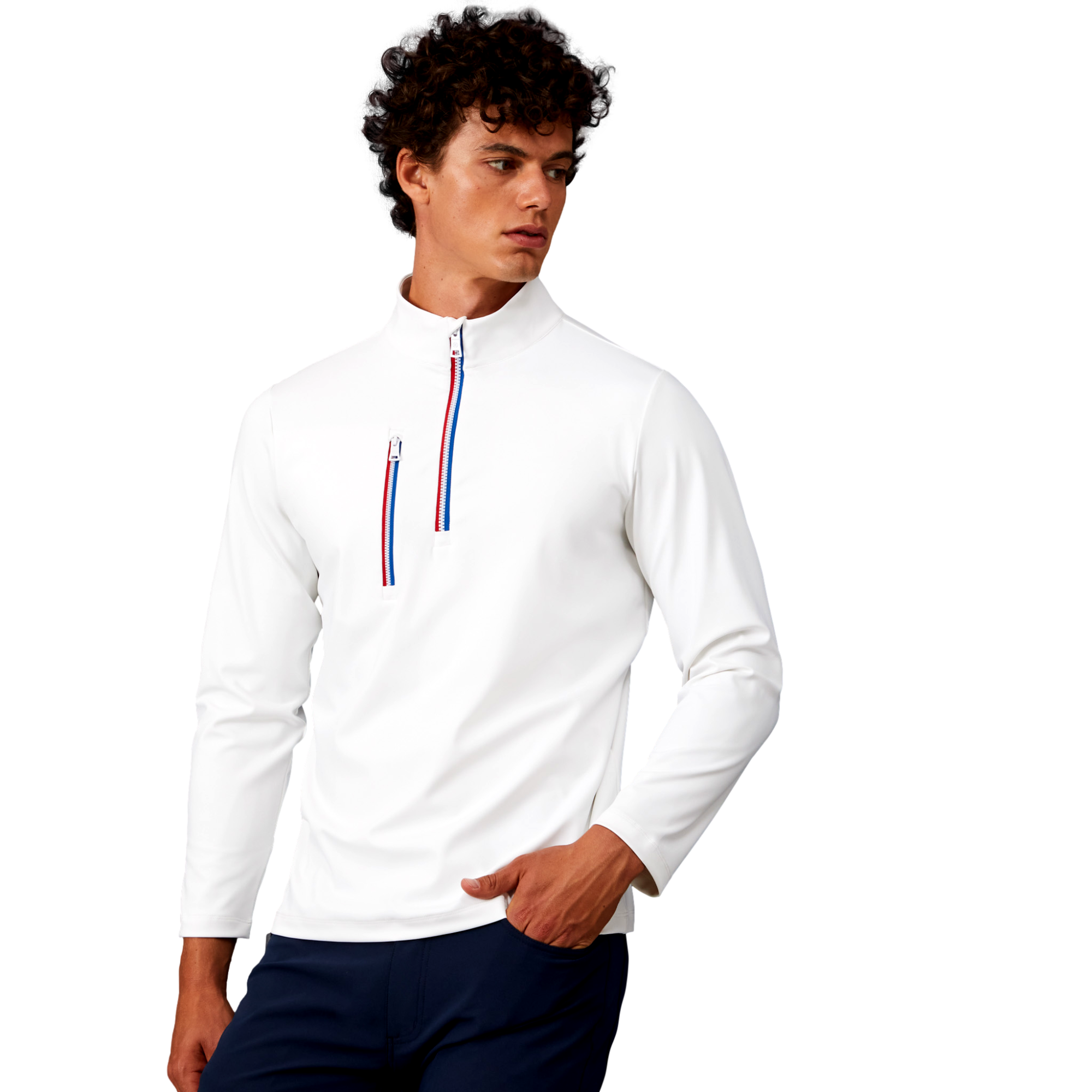 Daytona Color Block Men's Golf Quarter Zip