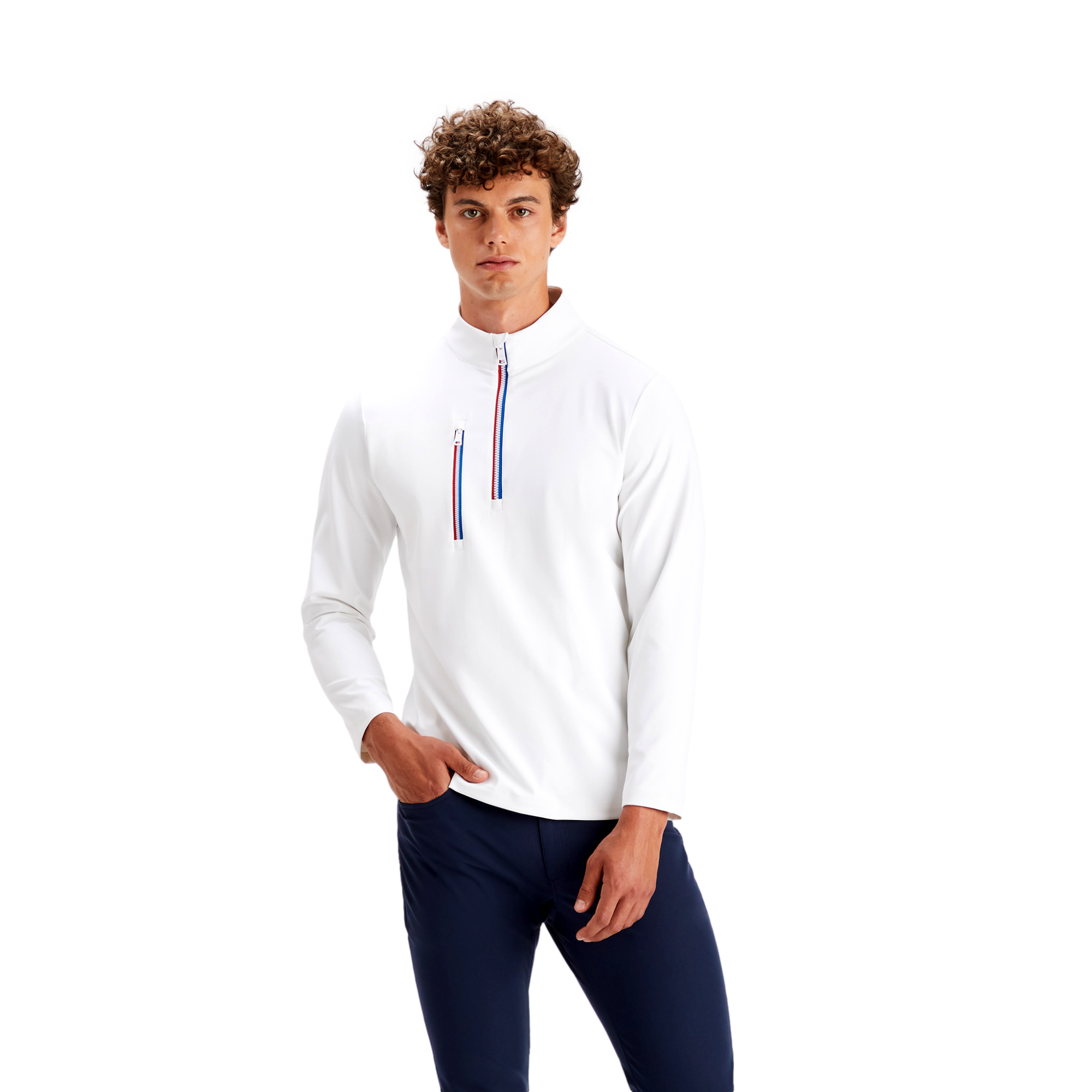 Daytona Color Block Men's Golf Quarter Zip