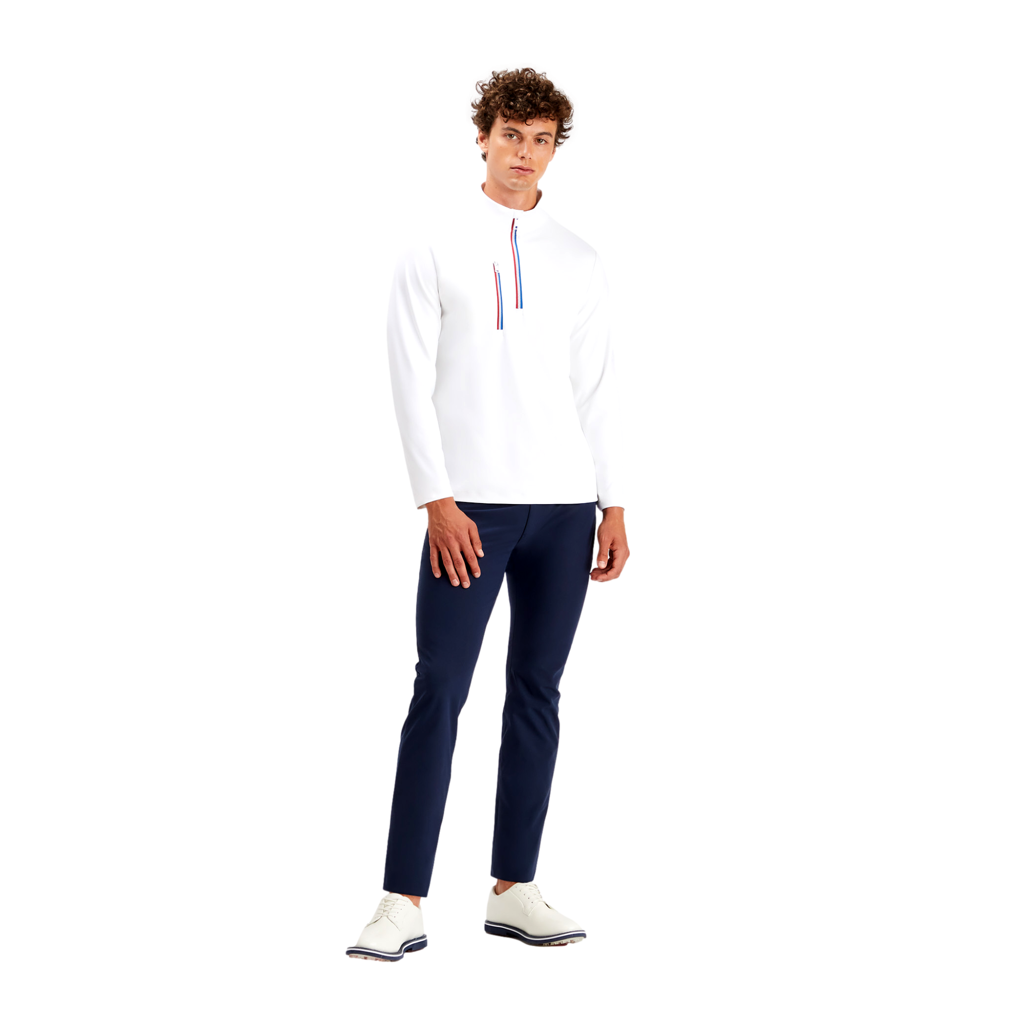 Daytona Color Block Men's Golf Quarter Zip