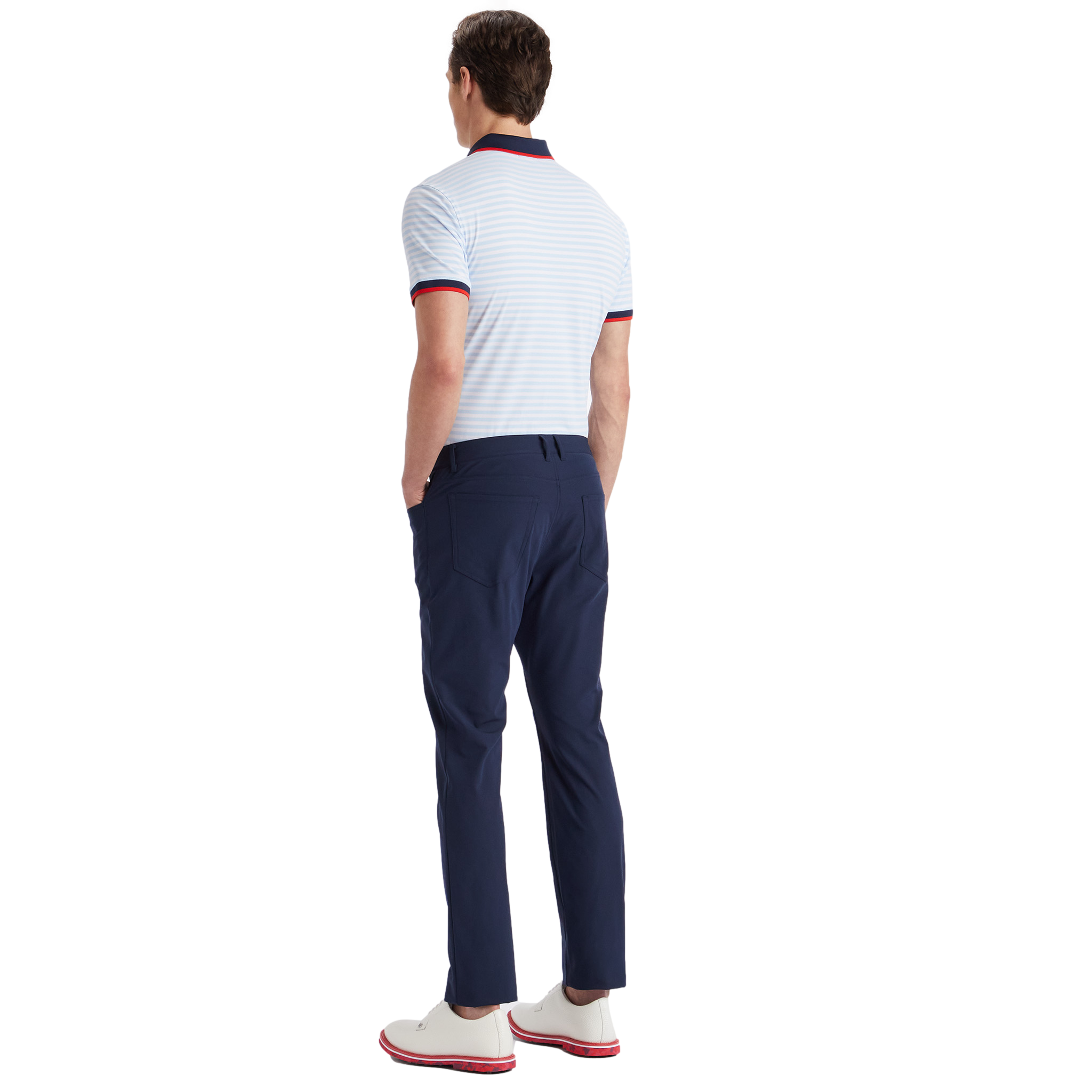 Staple Stripe Men's Short Sleeve Golf Polo Shirt