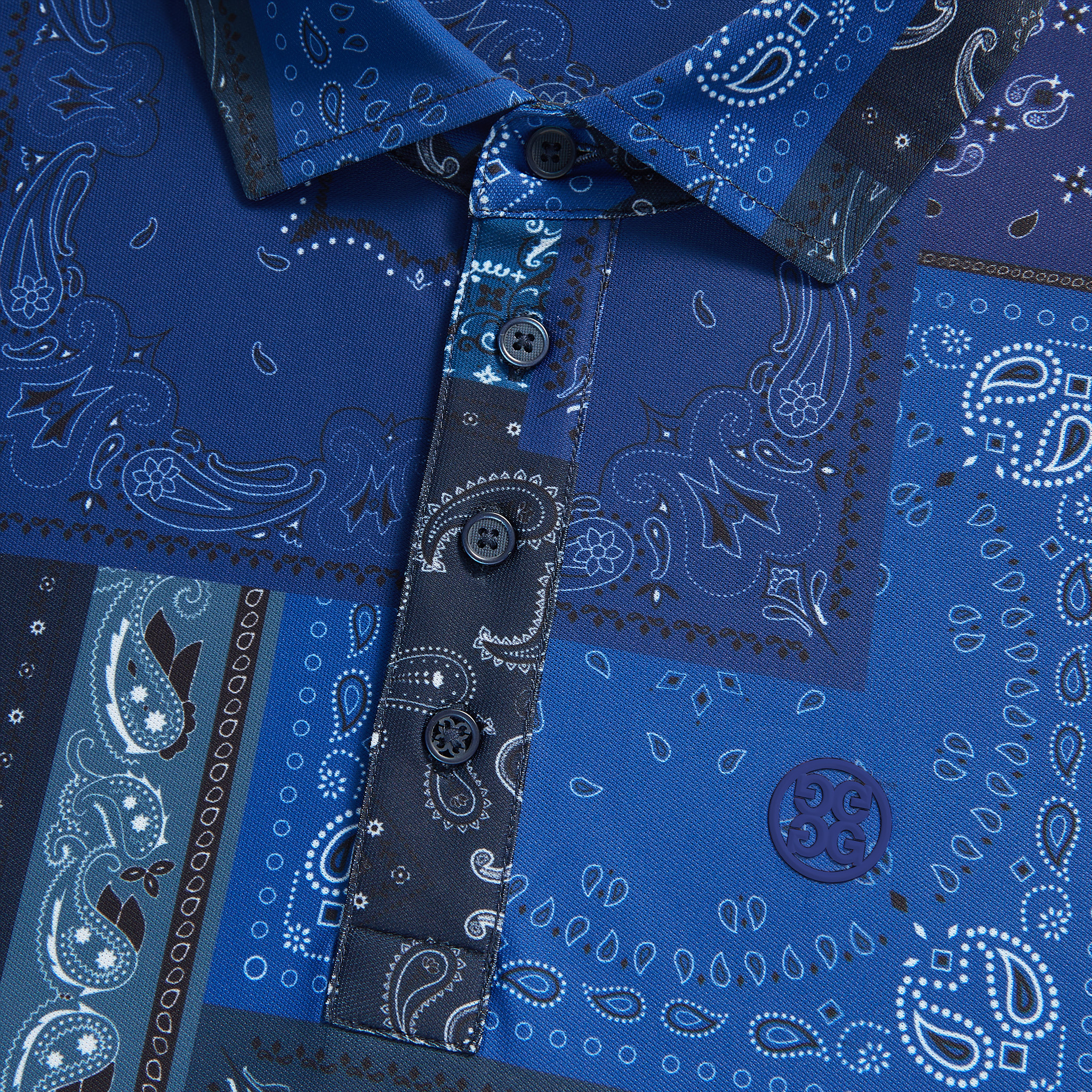 Bandana Tech Piqu&eacute; Slim Fit Men's Short Sleeve Golf Polo Shirt