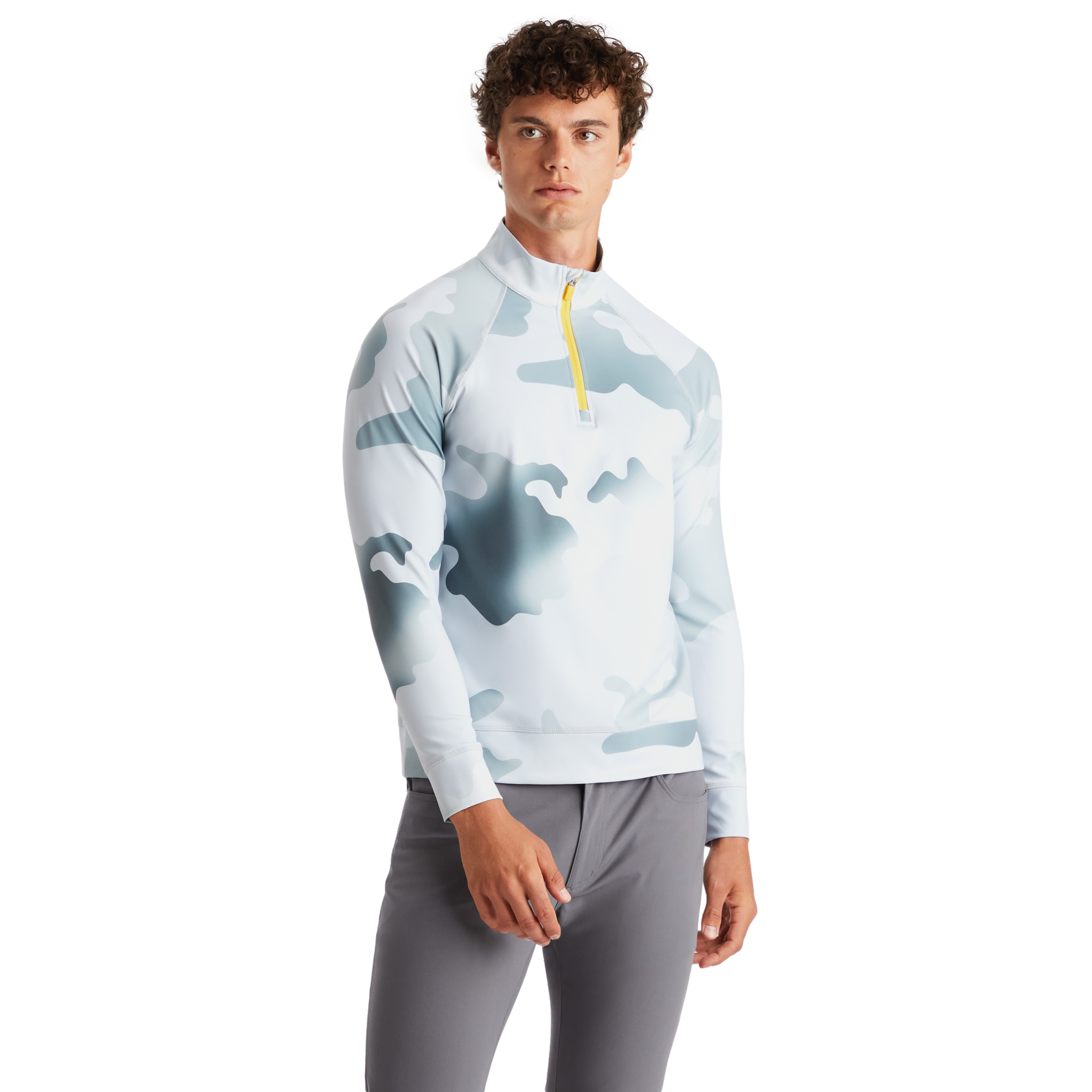 Gradient Camo Qtr-Zip Mid-Layer