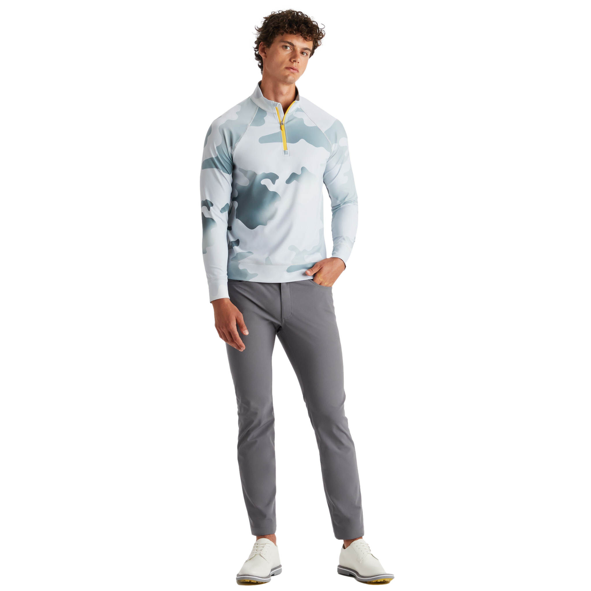 Gradient Camo Qtr-Zip Mid-Layer
