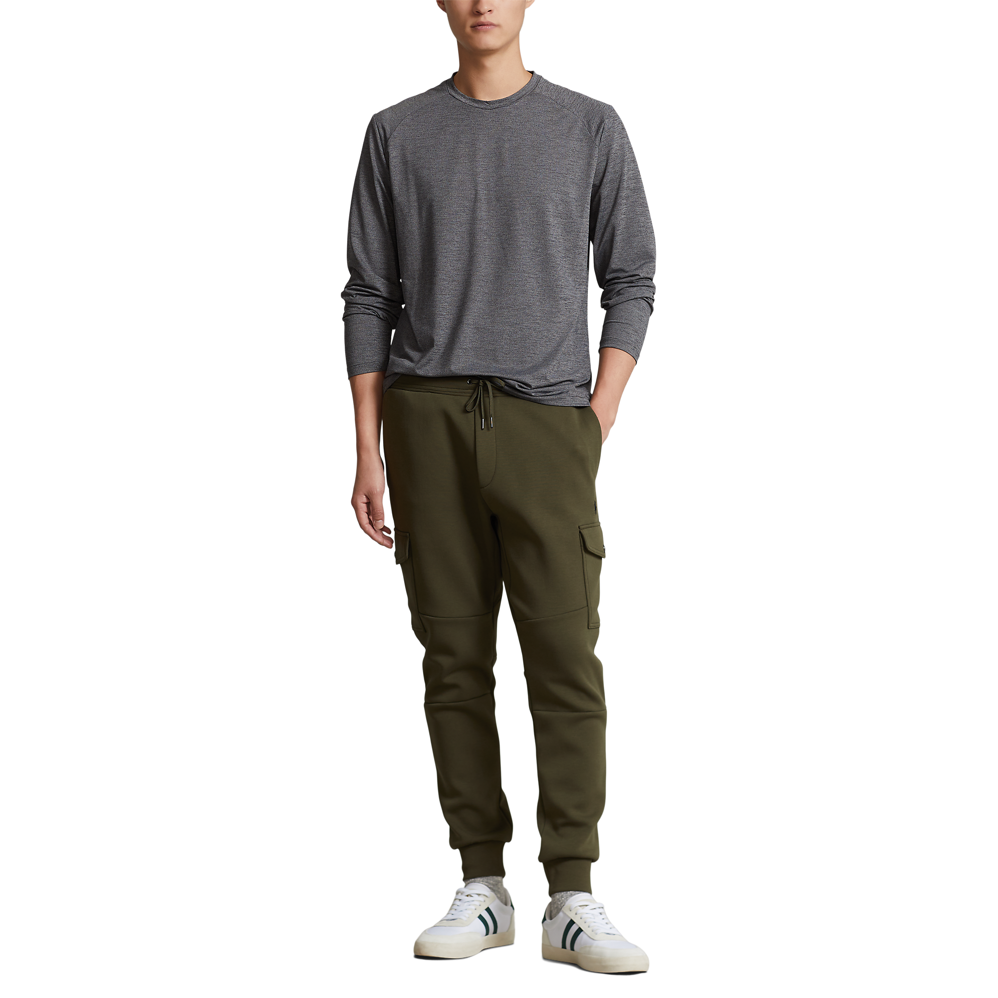 Classic Fit Stretch Micro-Mesh Long Sleeve T-Shirt