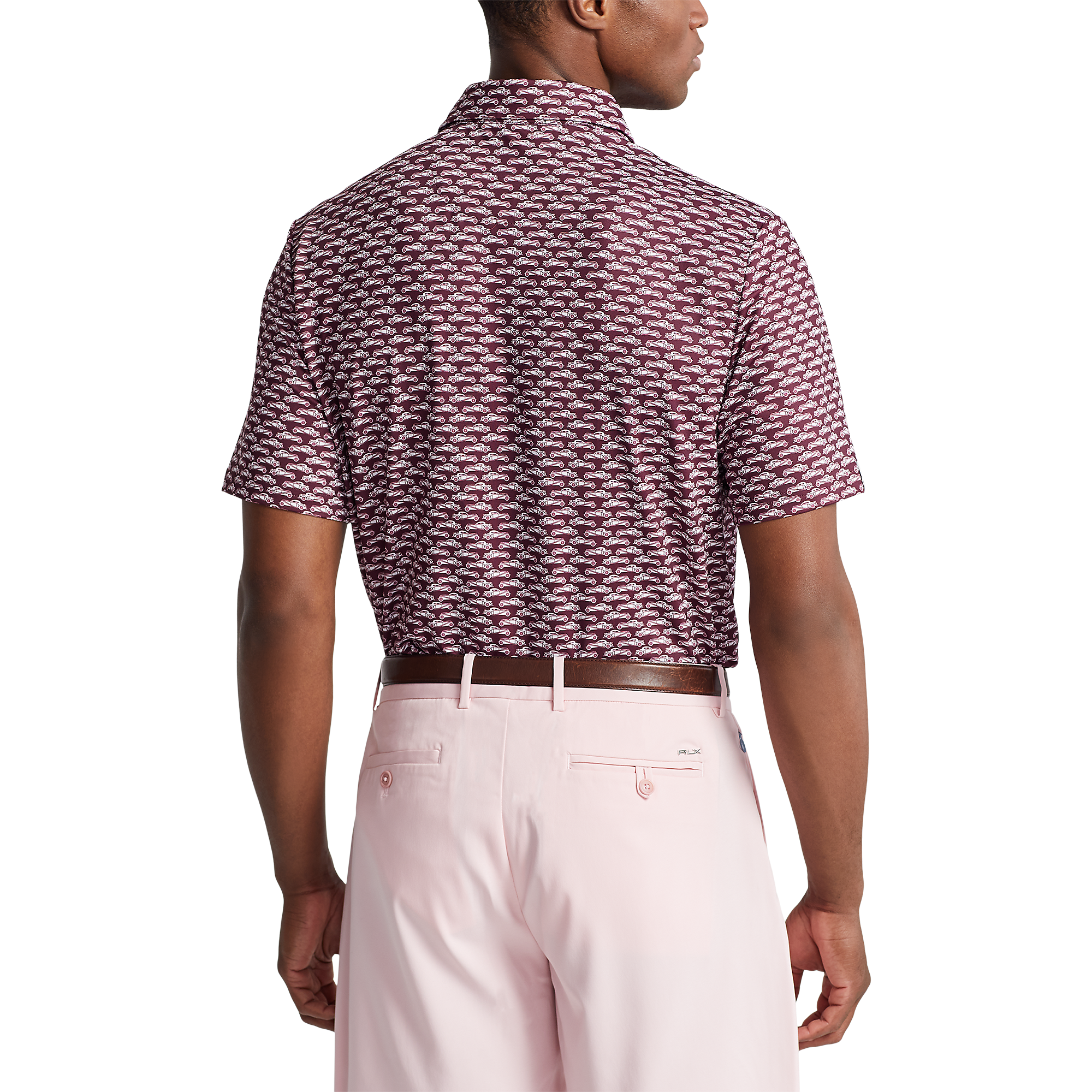 Classic Fit Performance Print Men's Short Sleeve Golf Polo Shirt