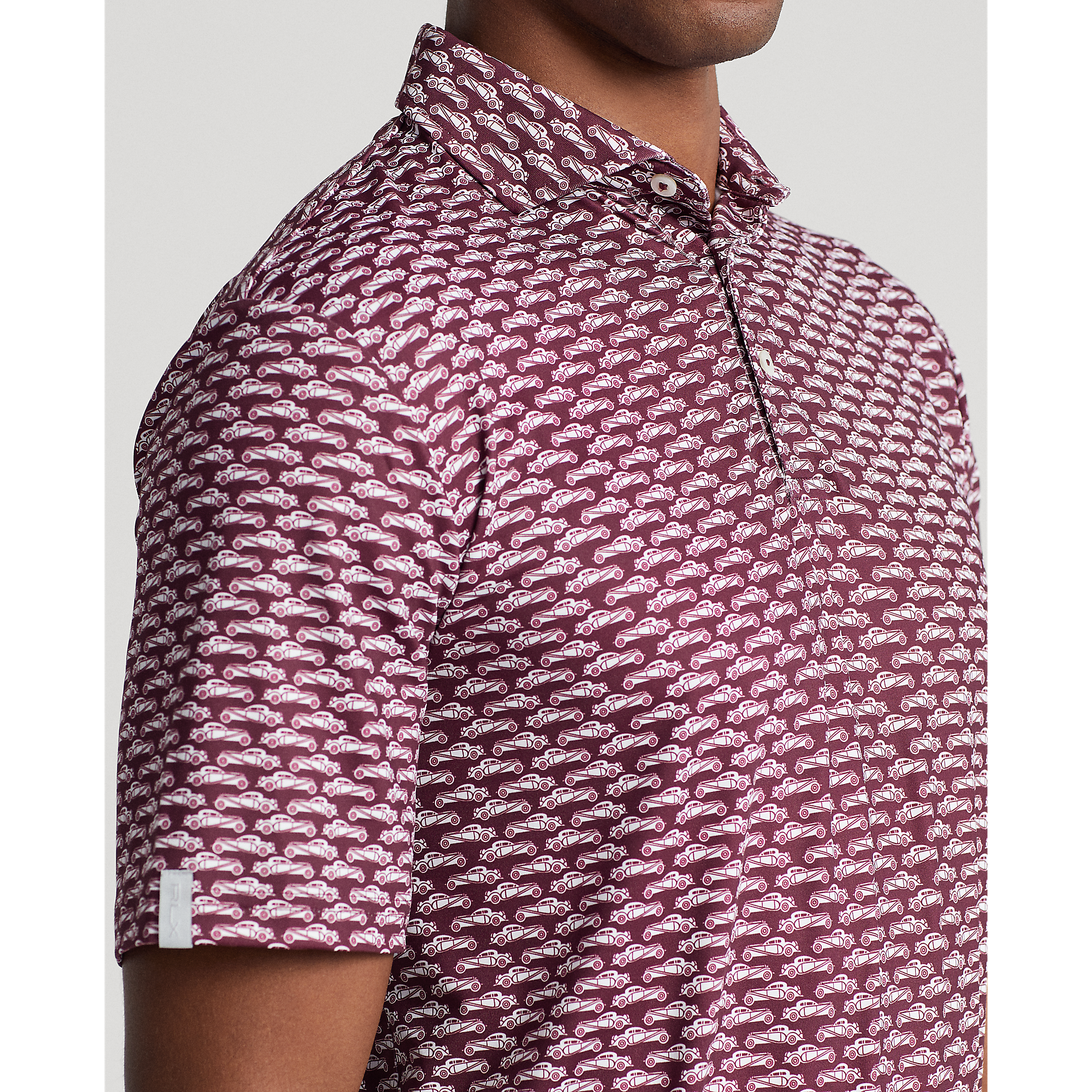 Classic Fit Performance Print Men's Short Sleeve Golf Polo Shirt