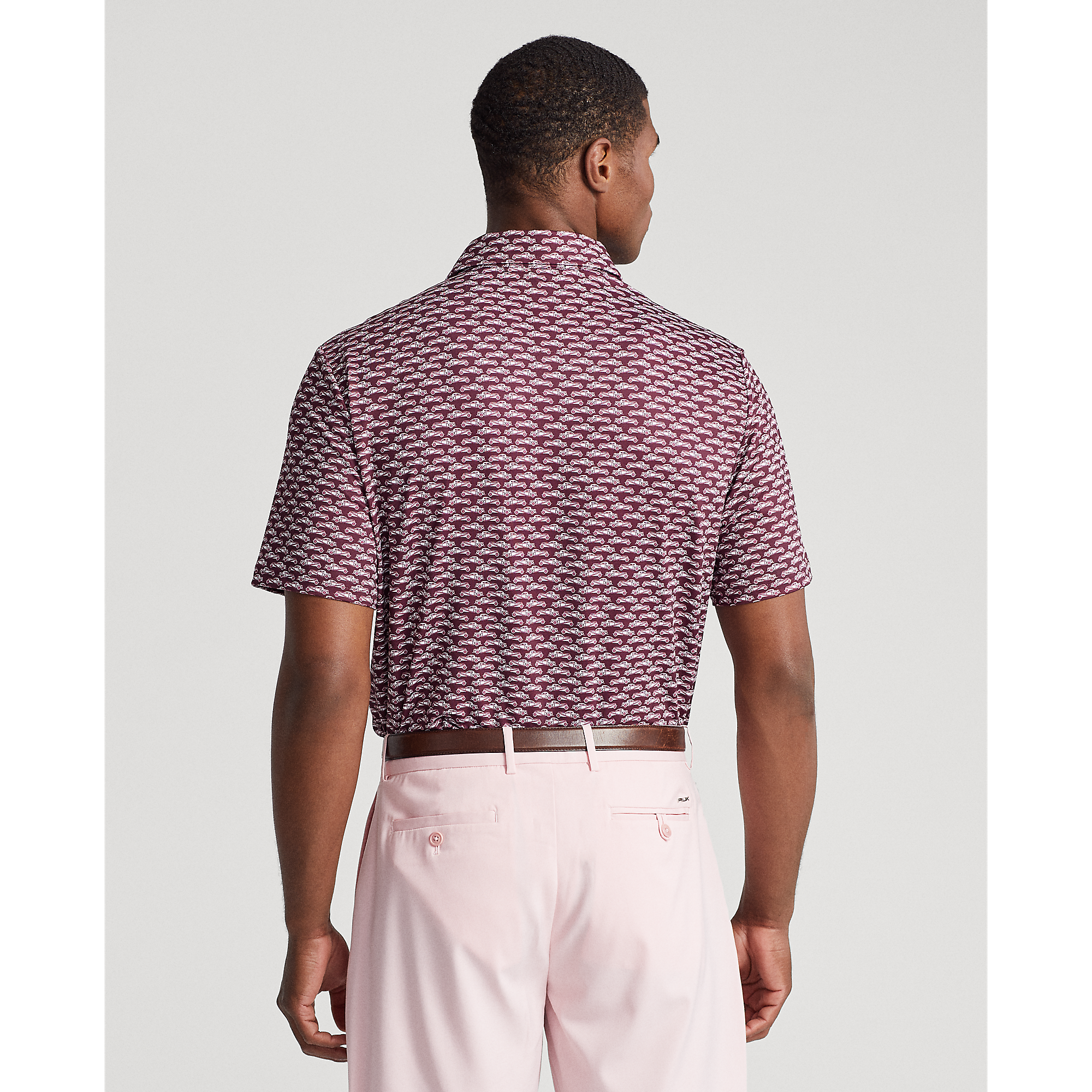 Classic Fit Performance Print Men's Short Sleeve Golf Polo Shirt