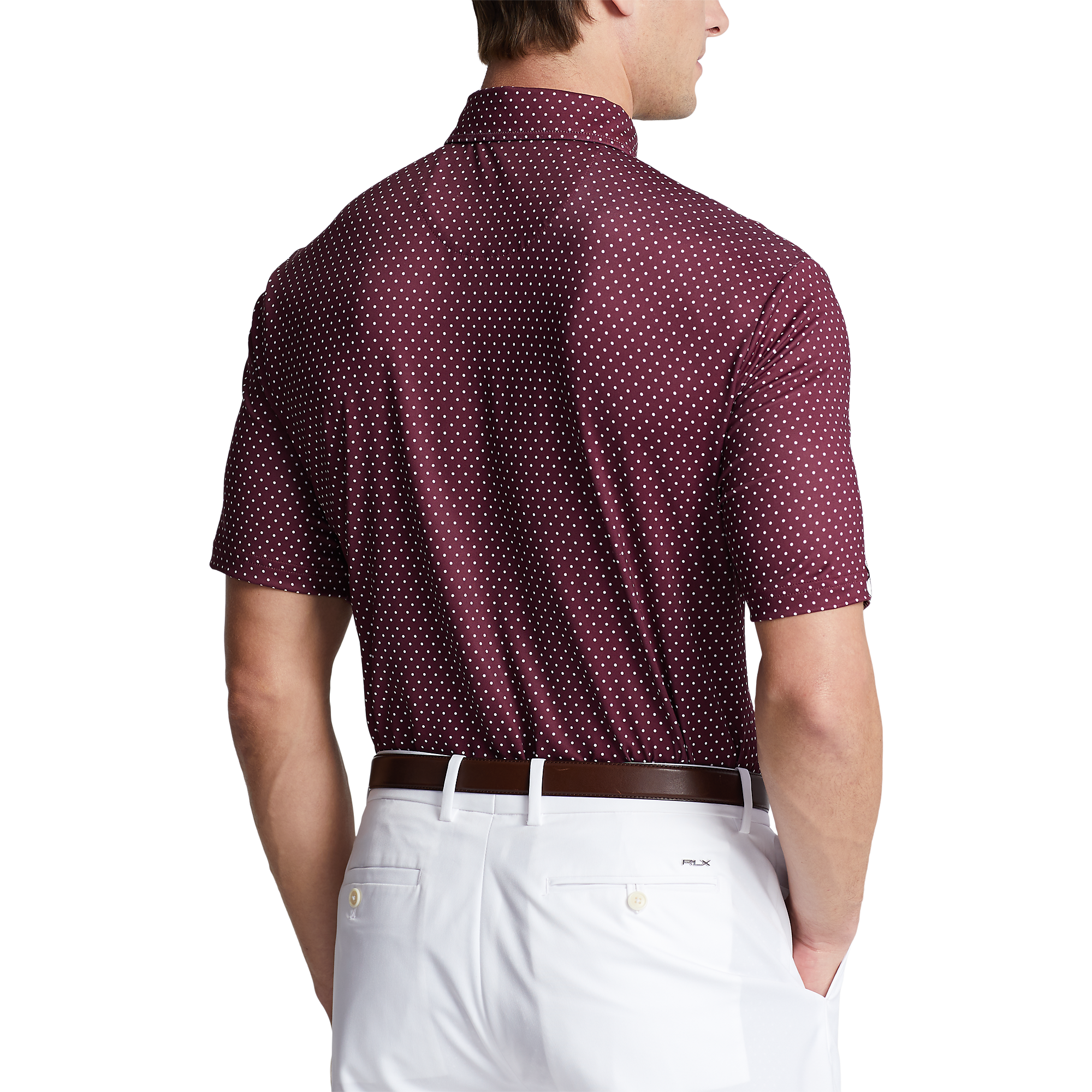 Classic Fit Performance Print Men's Short Sleeve Golf Polo Shirt