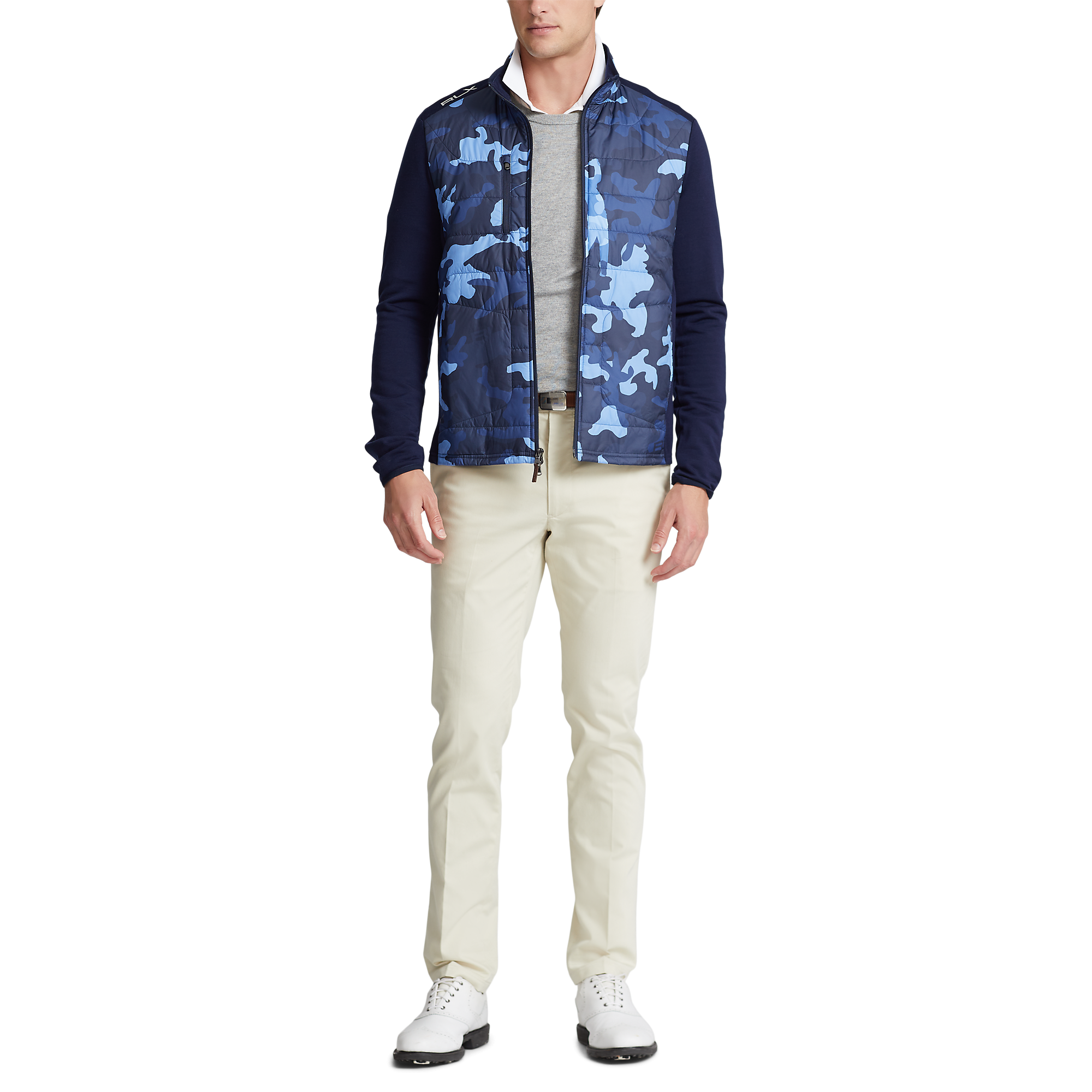 Camo Ripstop-Panel Terry Jacket