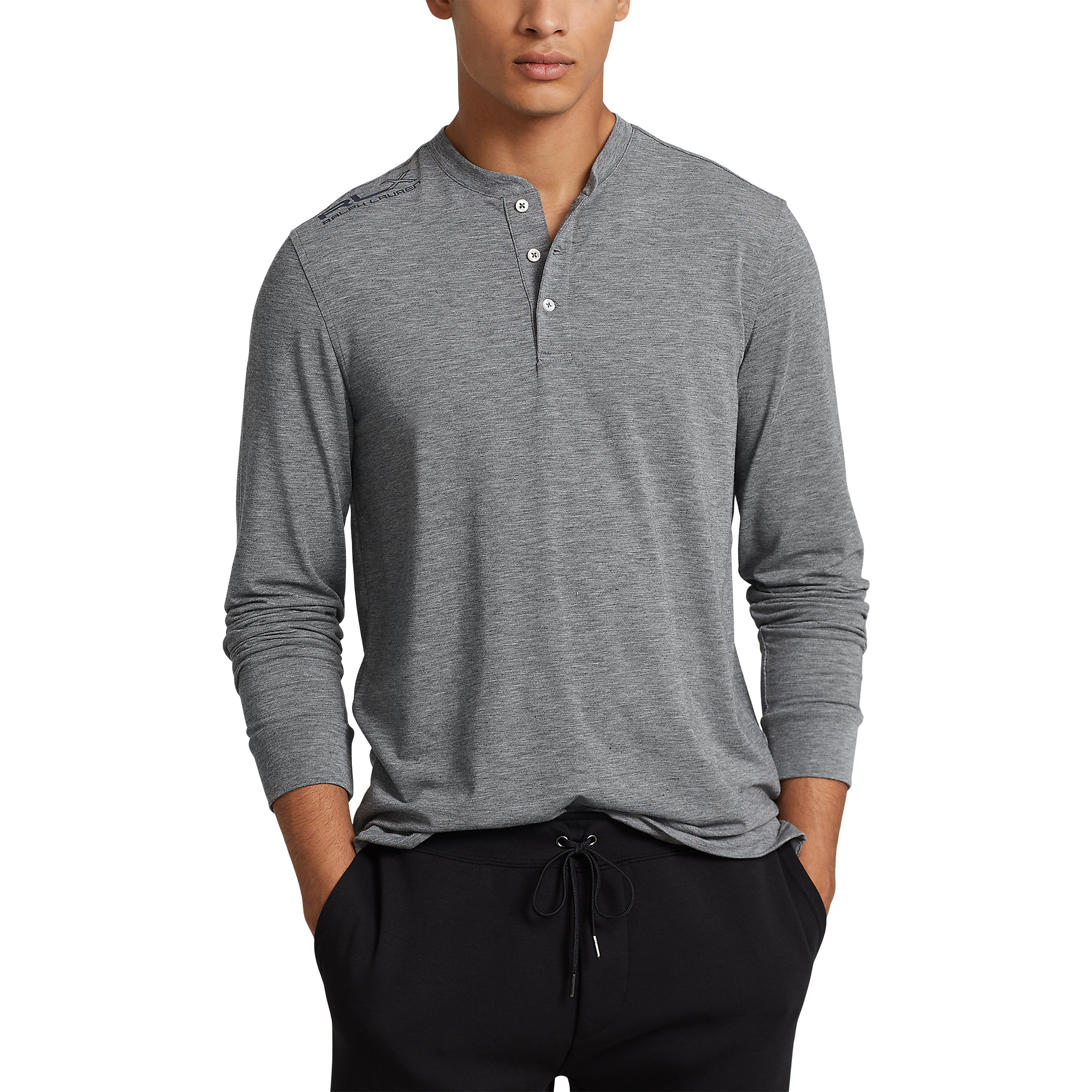 Classic Fit Performance Long Sleeve Henley Shirt