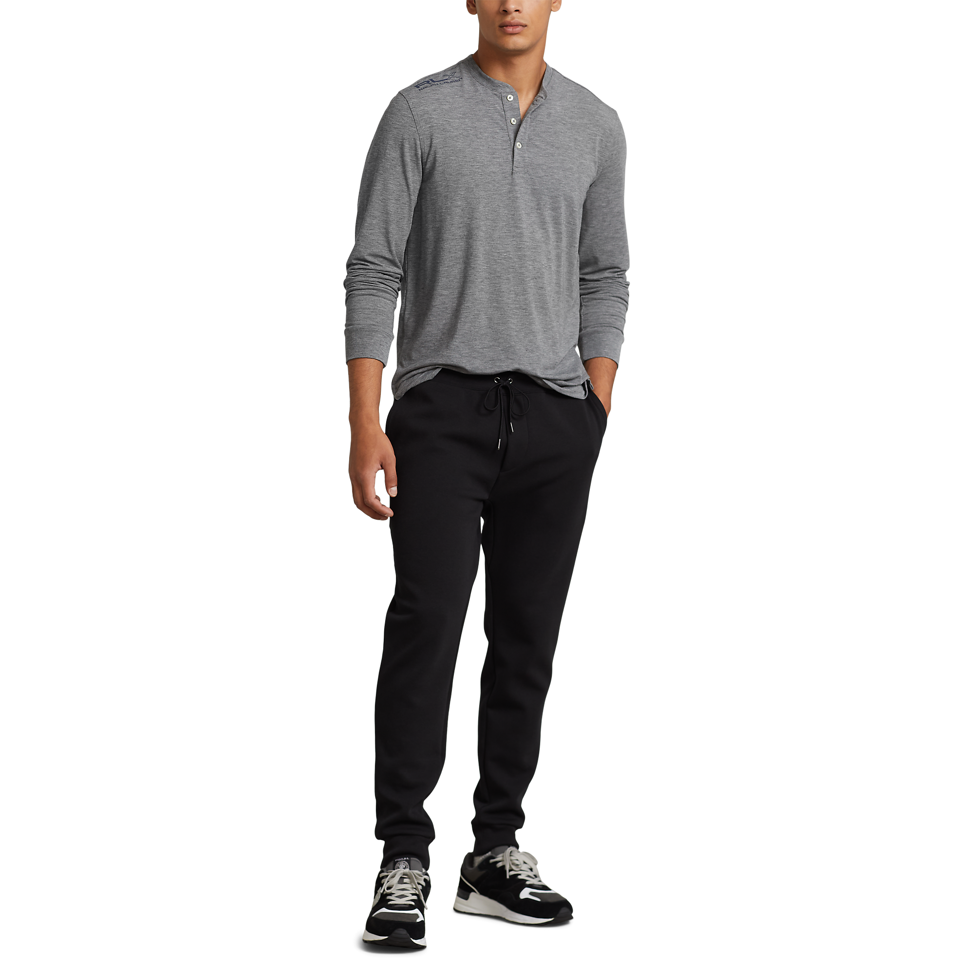 Classic Fit Performance Long Sleeve Henley Shirt