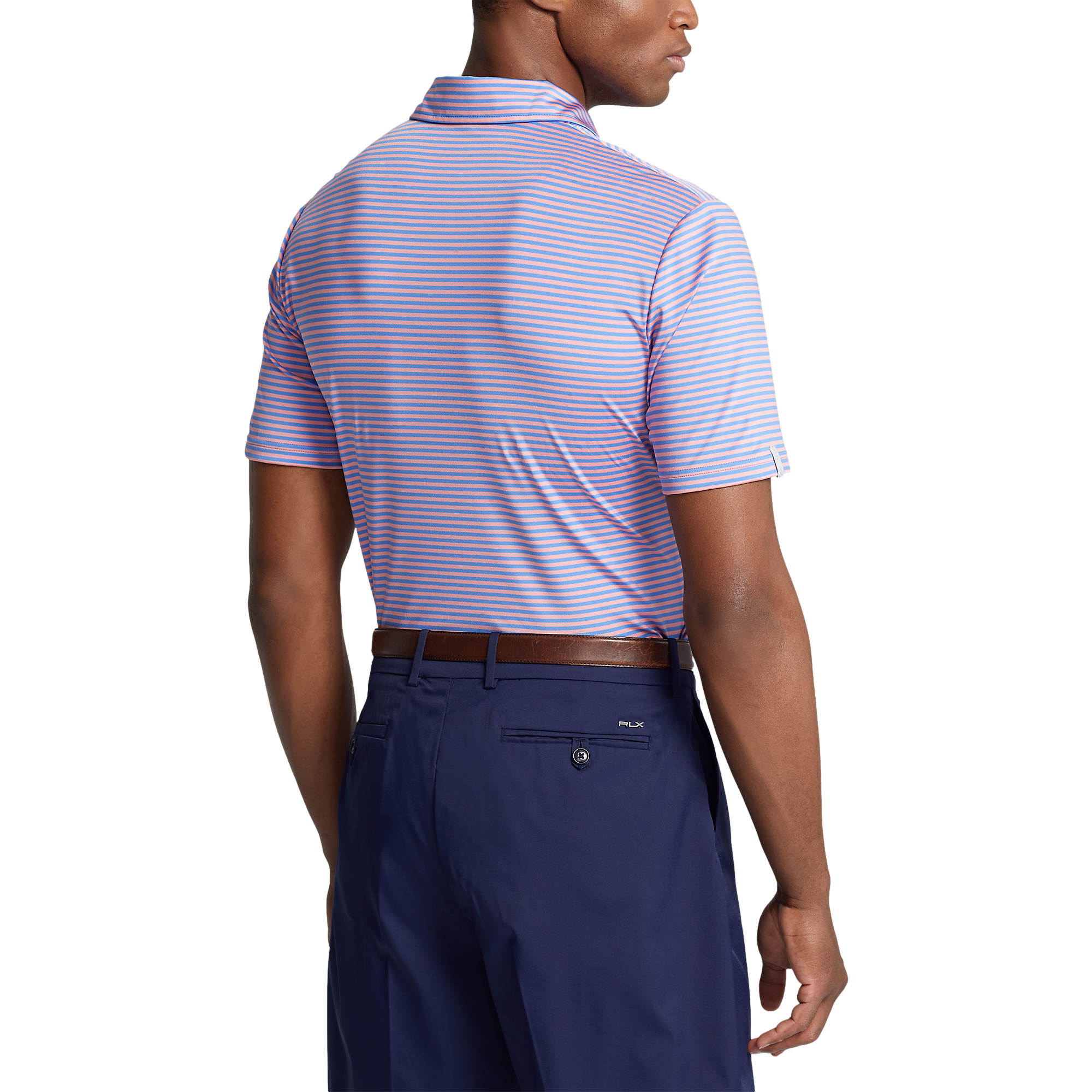 Feed Striped Jersey Men's Short Sleeve Golf Polo Shirt