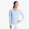 Solid Bay Blue Sun Protection Quarter Zip Pull Over