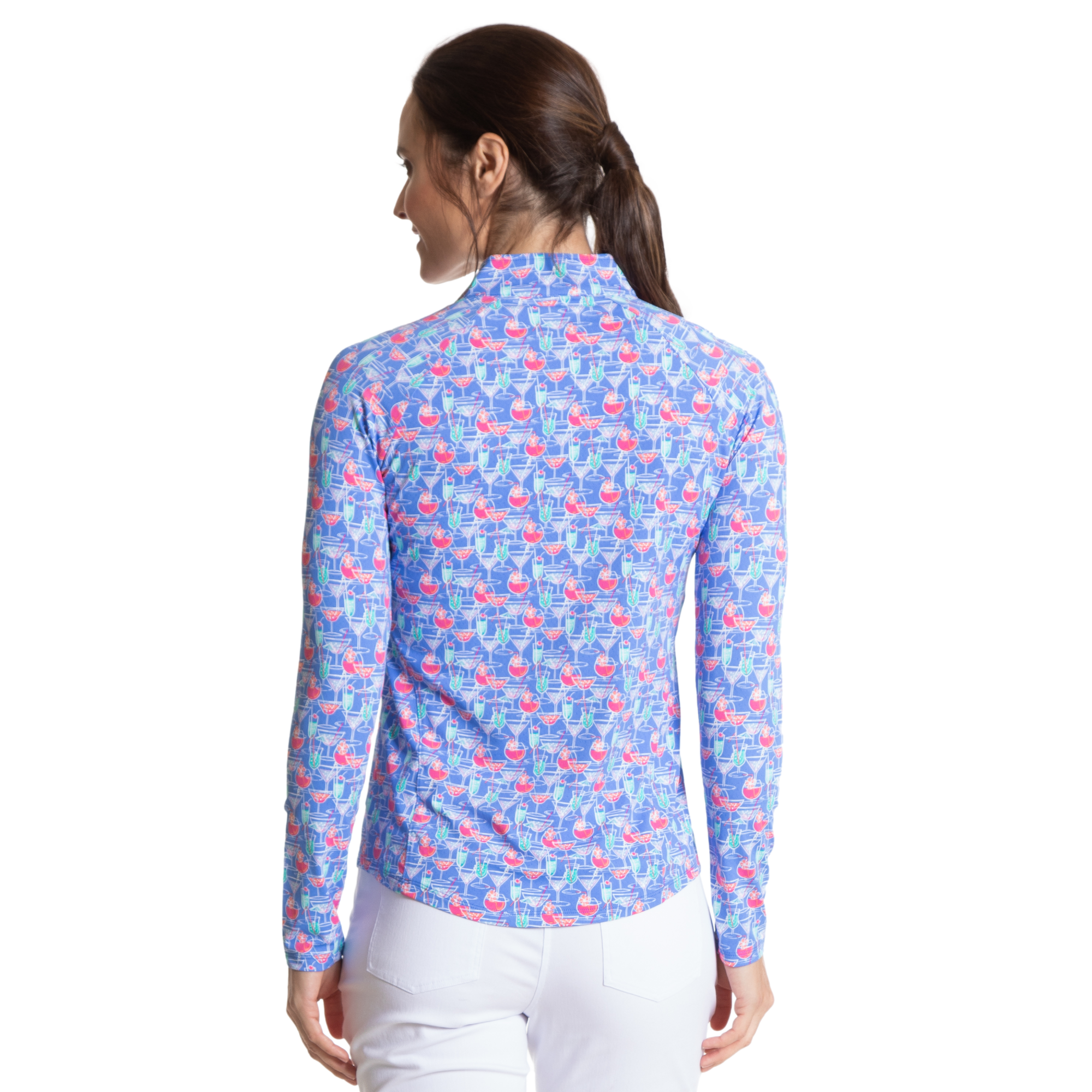 Cocktail Cooling Sun Protection Quarter Zip Pull Over