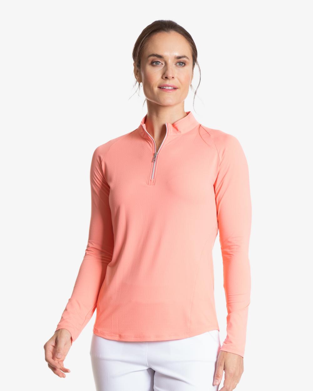 Solid Cooling Sun Protection Quarter Zip Pull Over