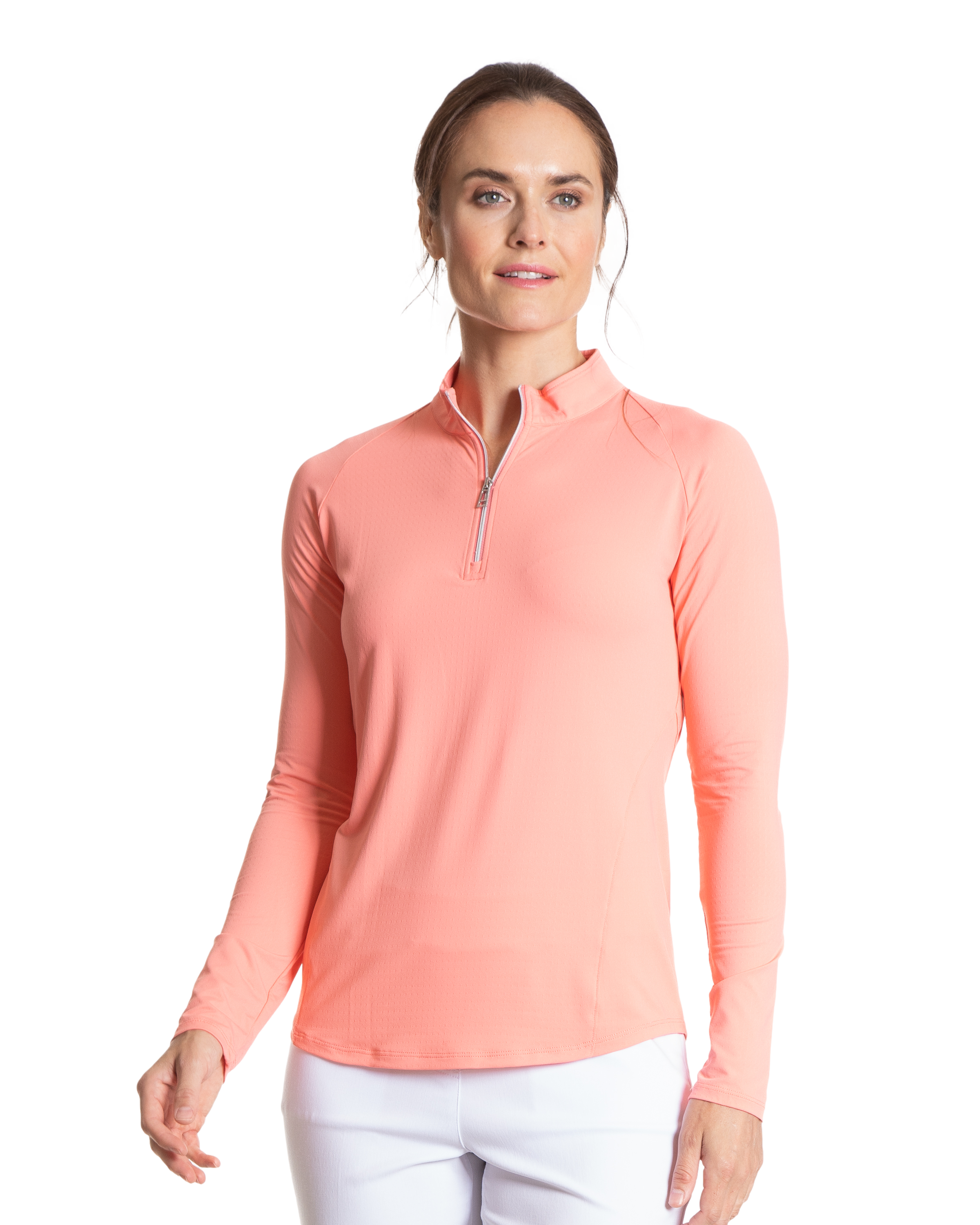 Solid Cooling Sun Protection Quarter Zip Pull Over
