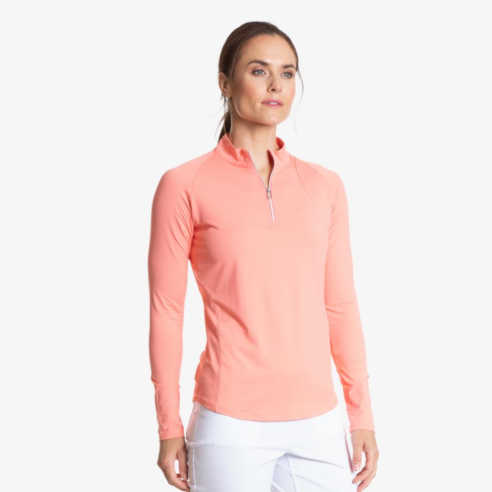 Solid Cooling Sun Protection Quarter Zip Pull Over