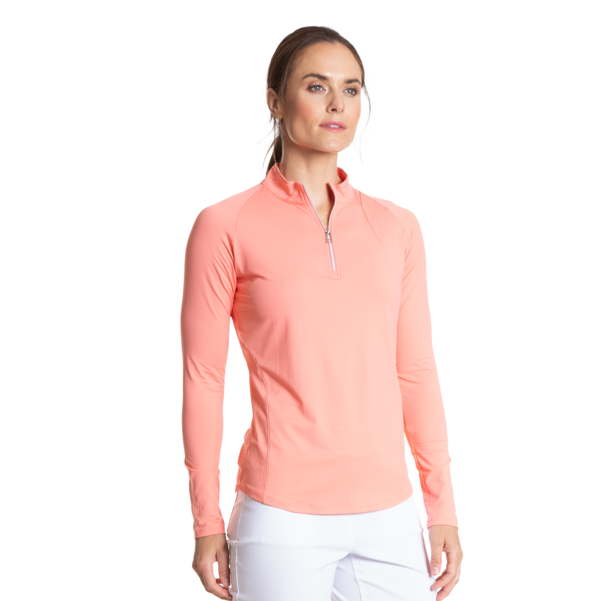 Solid Cooling Sun Protection Quarter Zip Pull Over