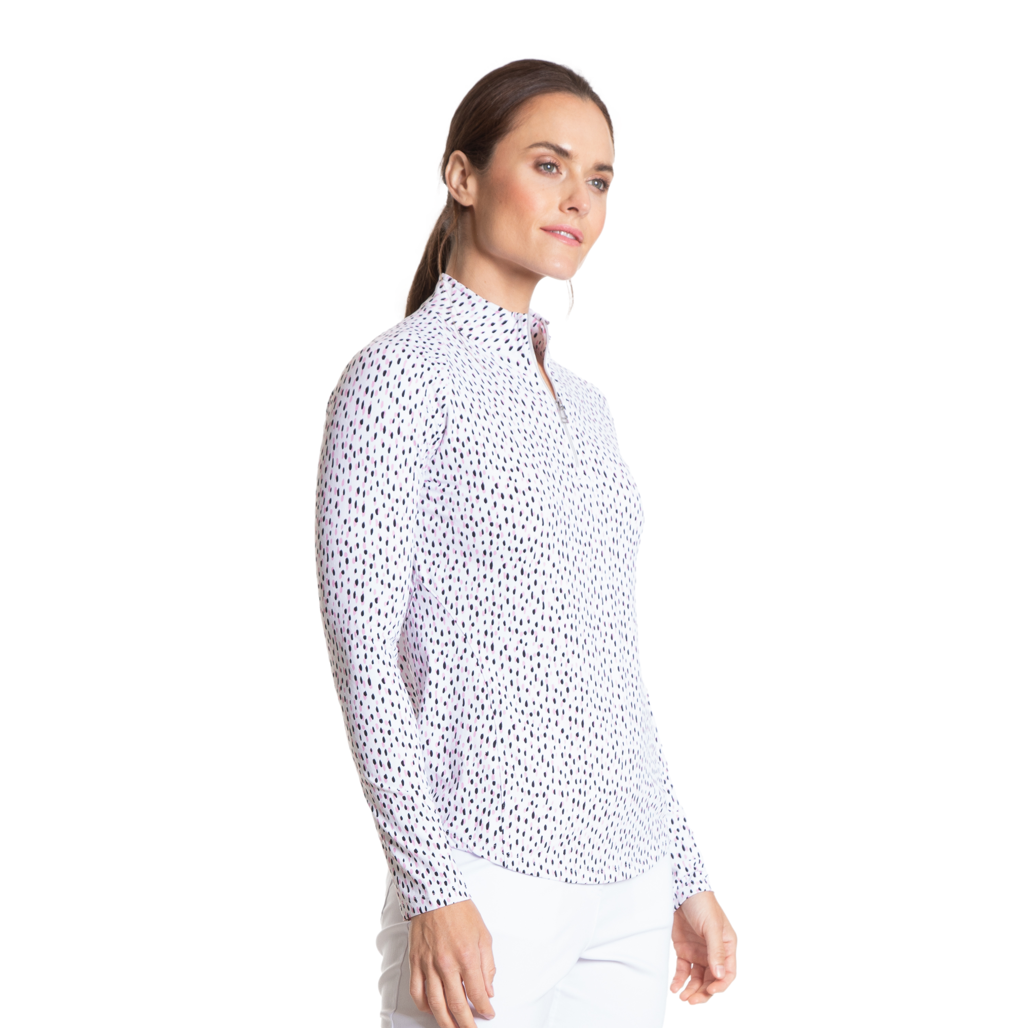 Raindrops Cooling Sun Protection Quarter Zip Pull Over