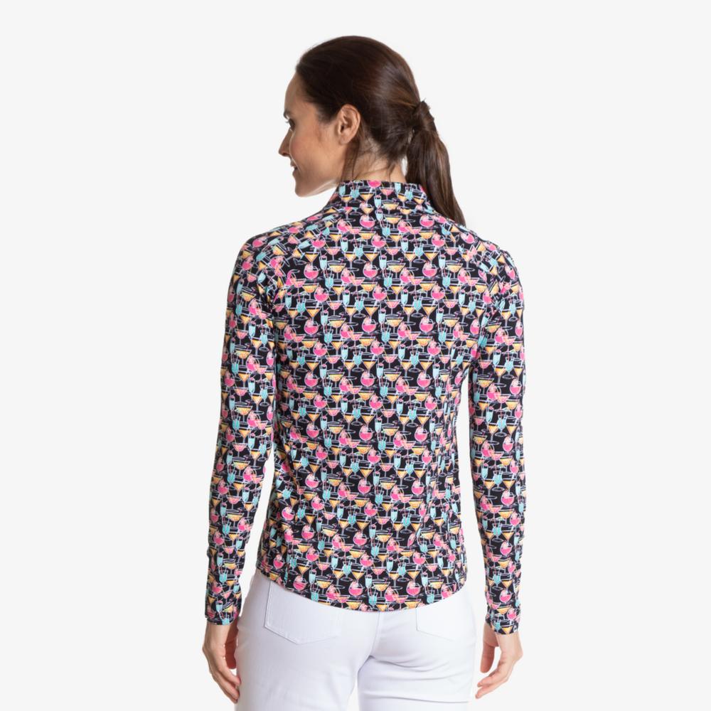 Cocktail Print Cooling Sun Protection Quarter Zip Pull Over
