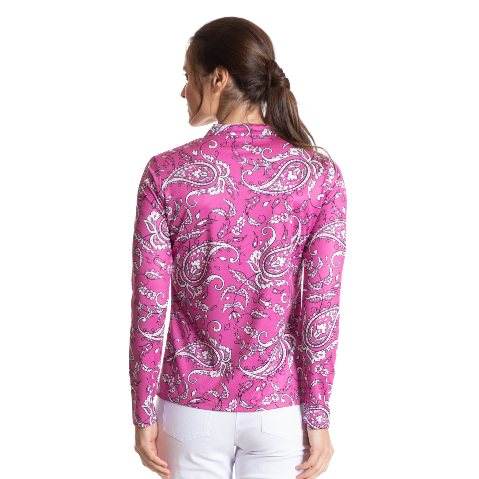Paisley Park Collection: Paisley Print Quarter Zip Pull Over