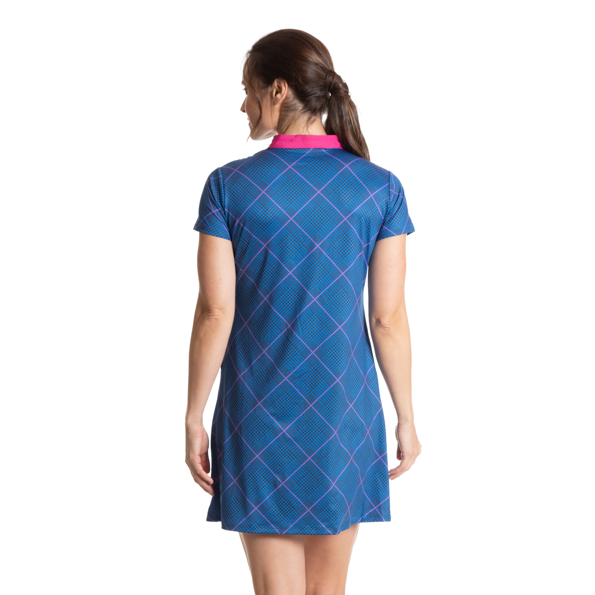 Glen Plaid Women's Short Sleeve Golf Dress