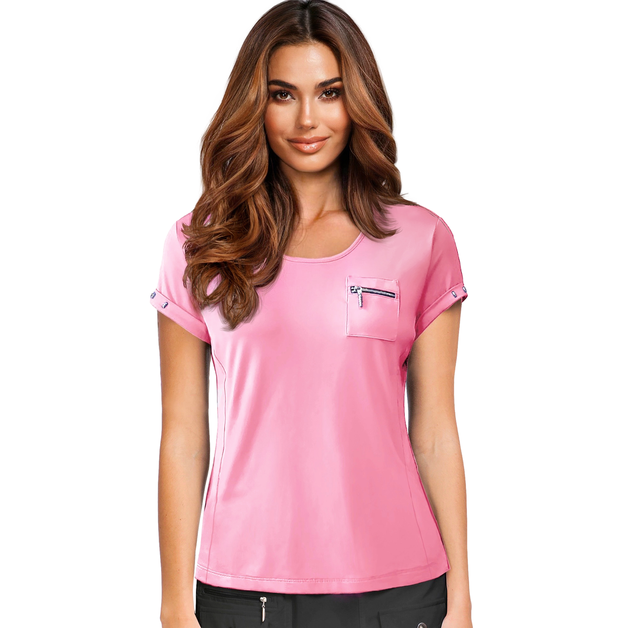 Sugar Angel Collection: Crew Neck Pocket Short Sleeve T-Shirt