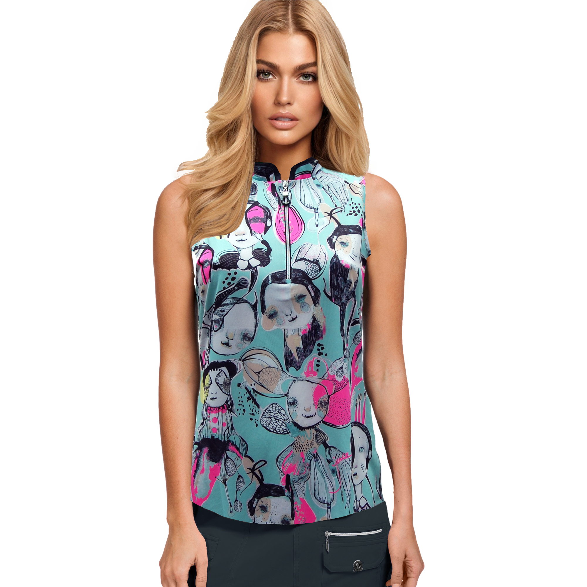 Doll Party Women's Sleeveless Golf Shirt