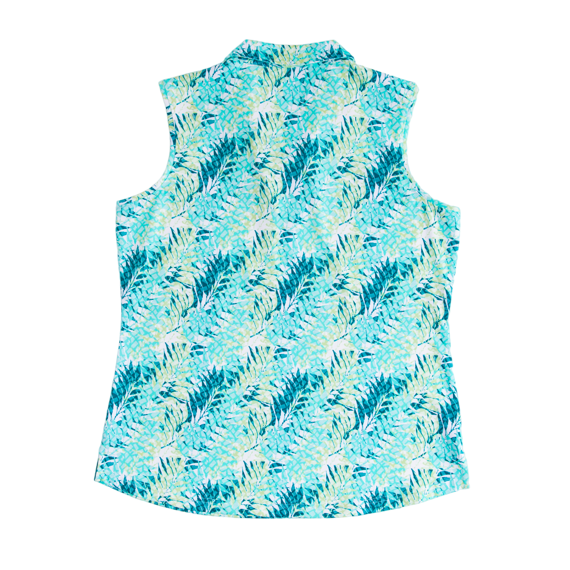 Tropical Floral Women's Sleeveless Golf Polo Shirt