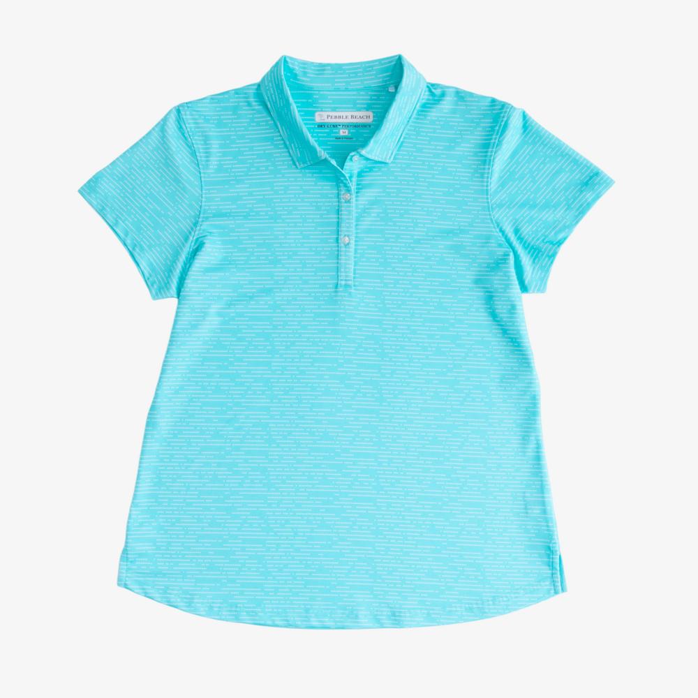 Striated Short Sleeve Polo Shirt