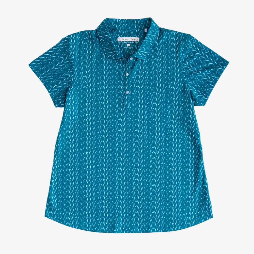Geo Curved Short Sleeve Polo Shirt
