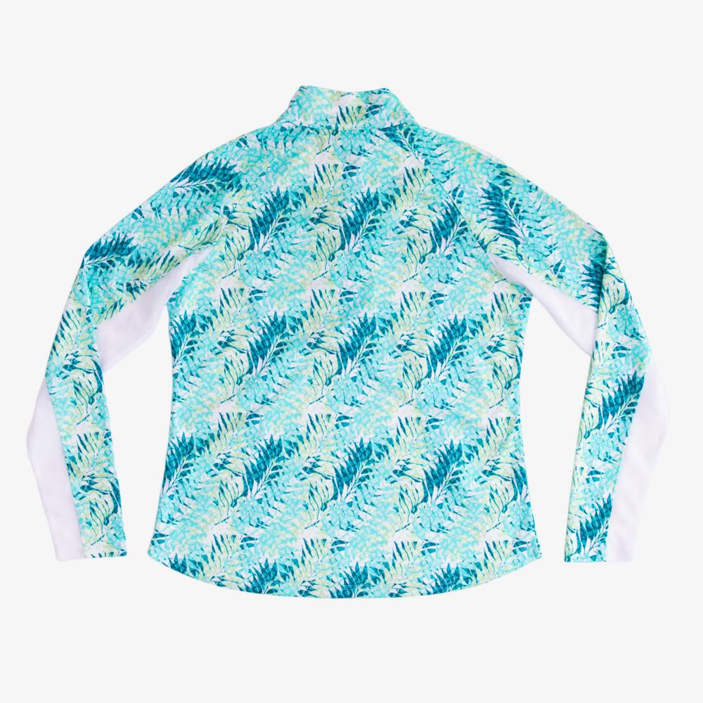 Tropical Floral Women's Textured Quarter Zip Pull Over