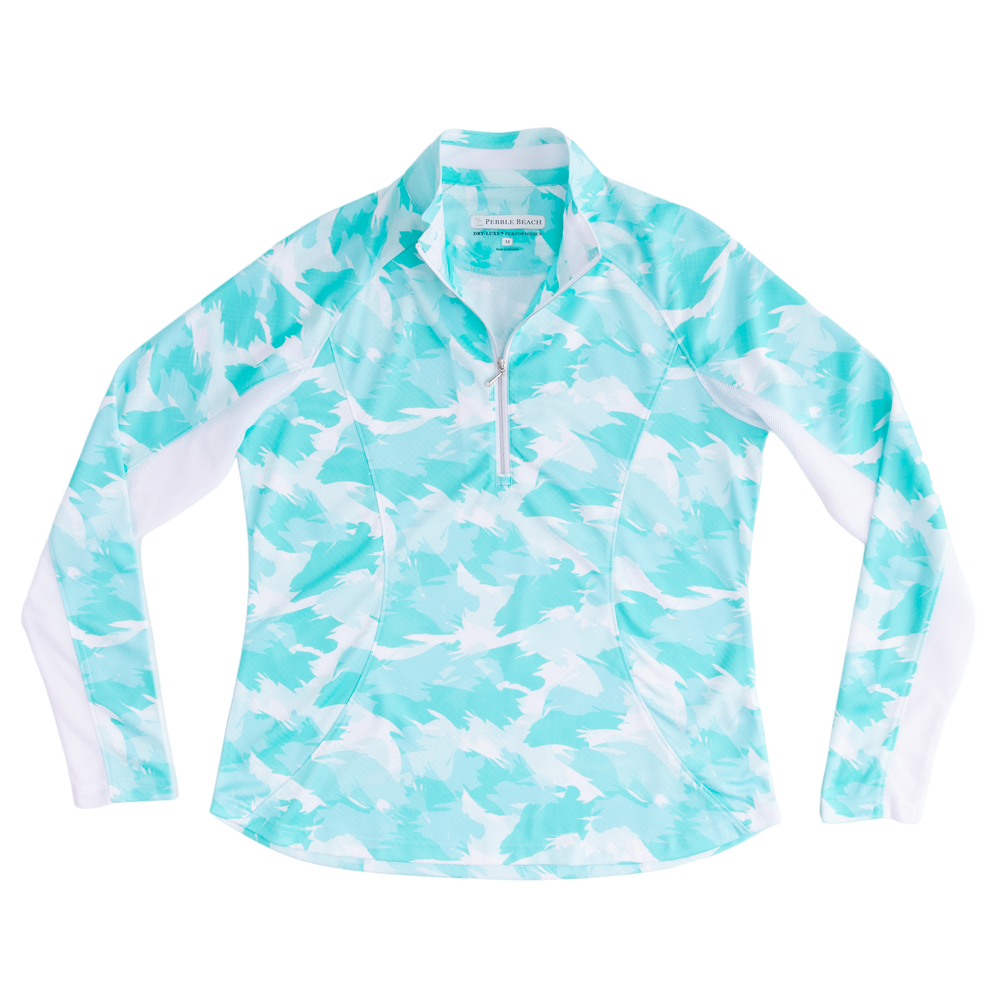 Paintbrush Camo Women's Textured Quarter Zip Pull Over