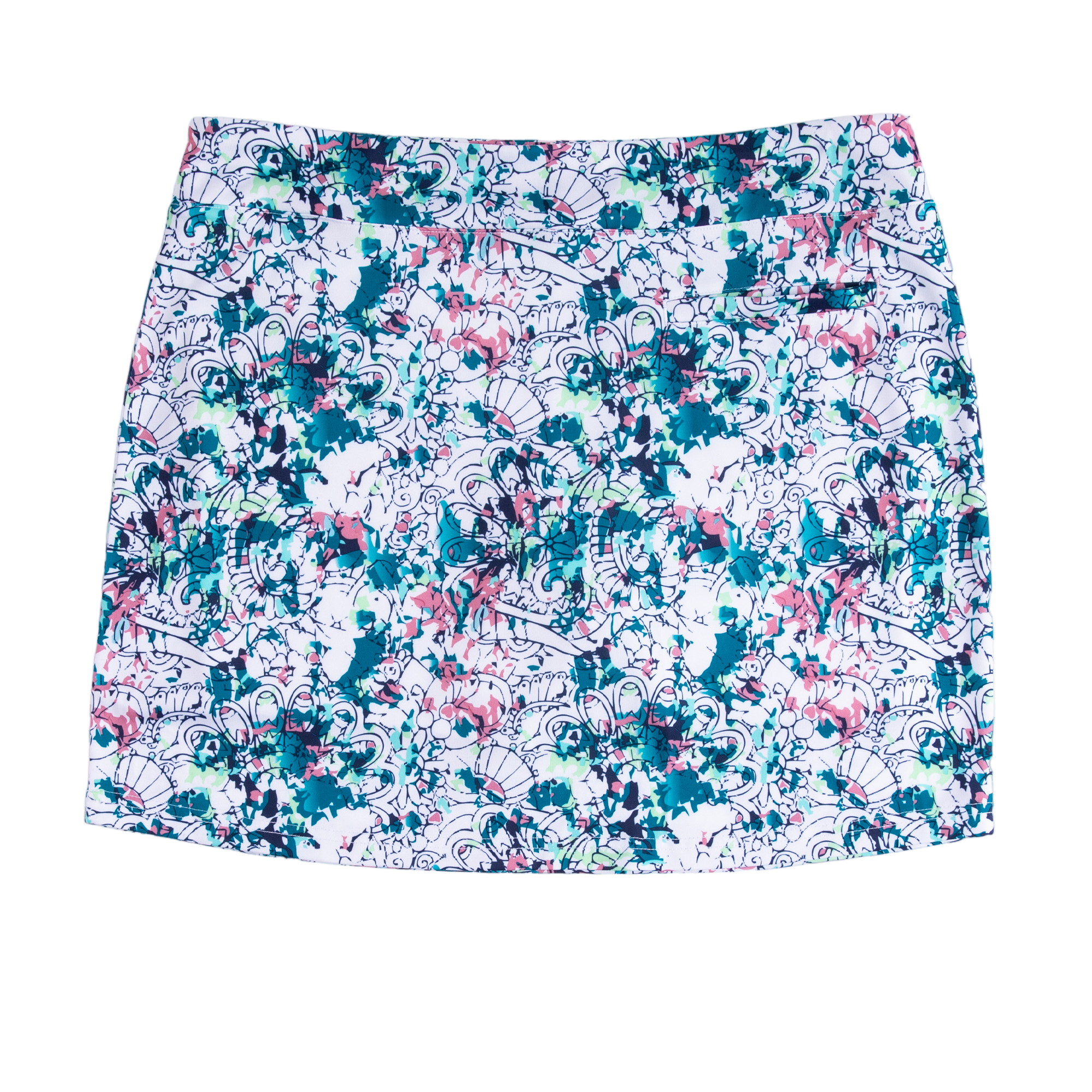 Paisley Splash Pull-On Women's 16.5" Golf Skort