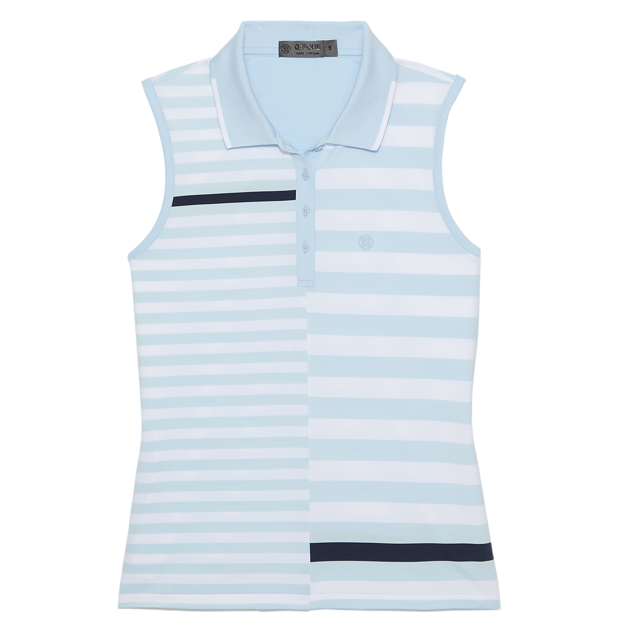 Bold Stripe Tech Women's Sleeveless Golf Polo Shirt