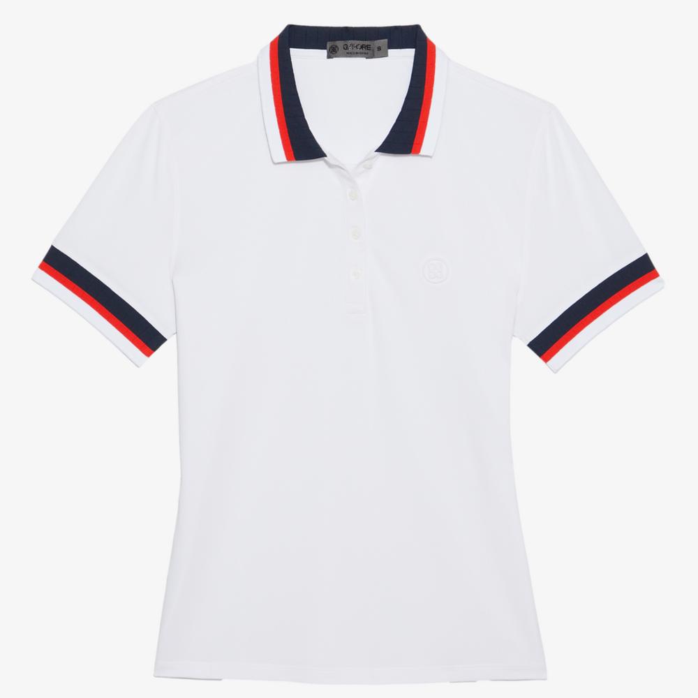 Pique Pleated Collar Short Sleeve Polo Shirt