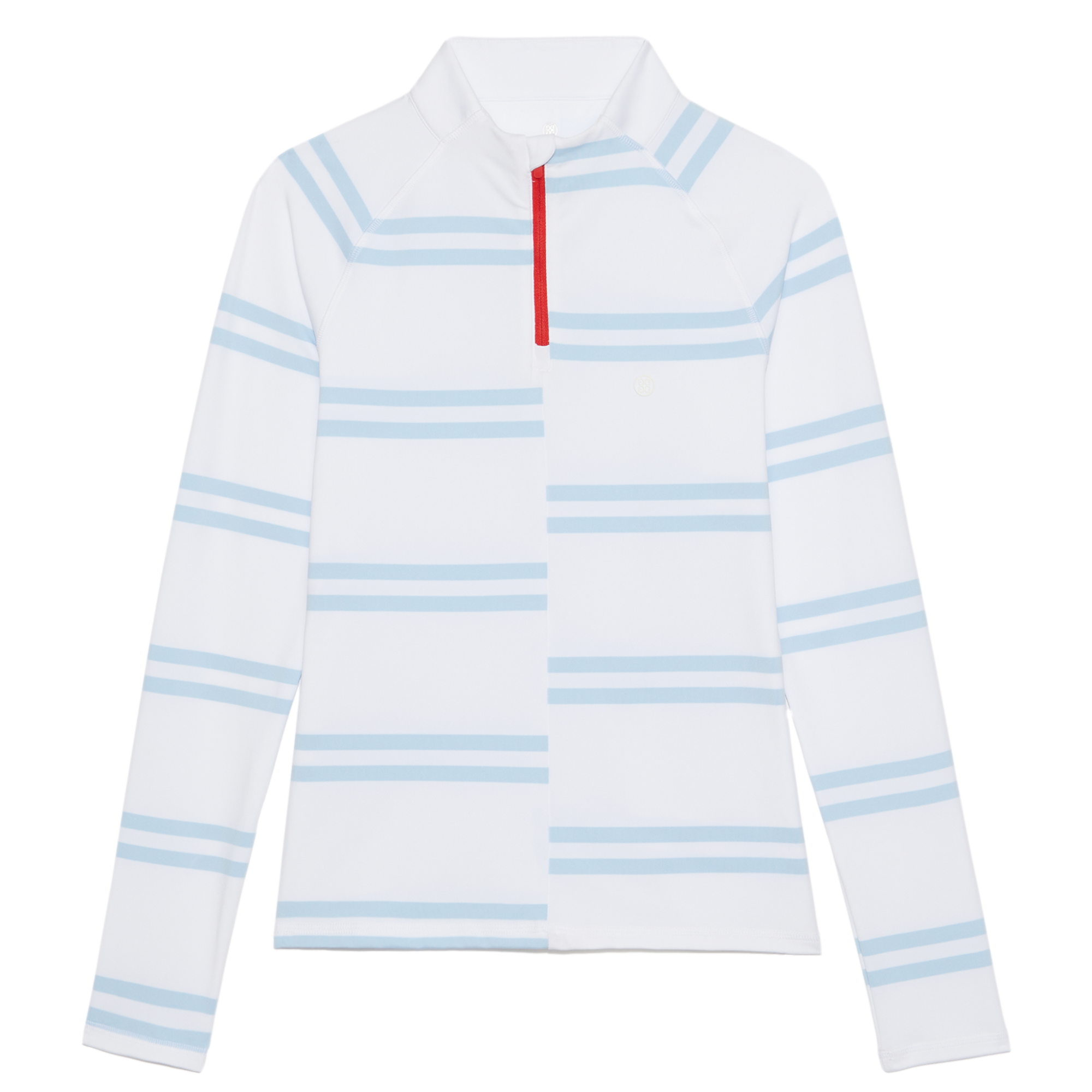 Offset Stripe Tech Jersey Quarter Zip Pull Over