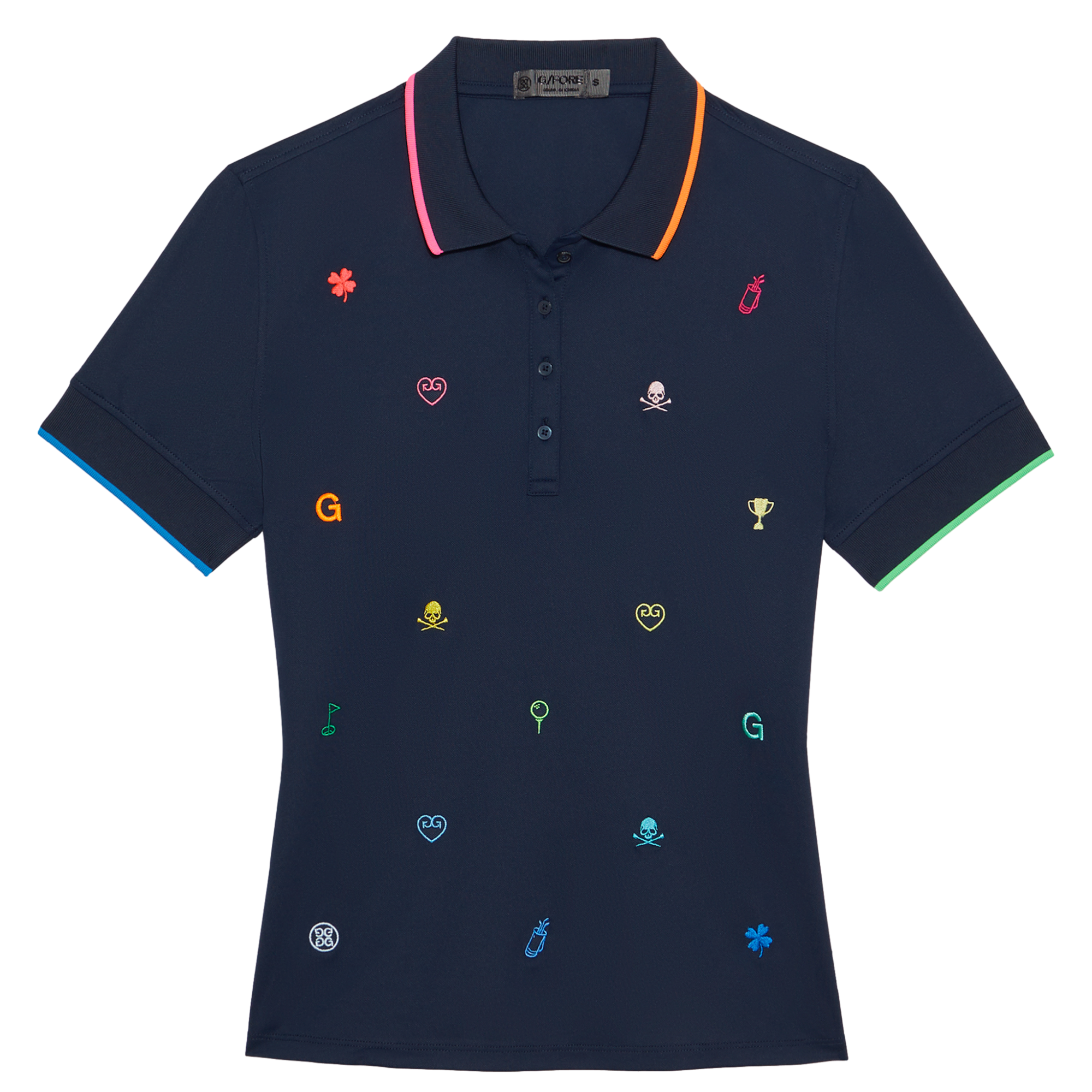 Icon Embroidered Pique Polo Women's Short Sleeve Golf Polo Shirt